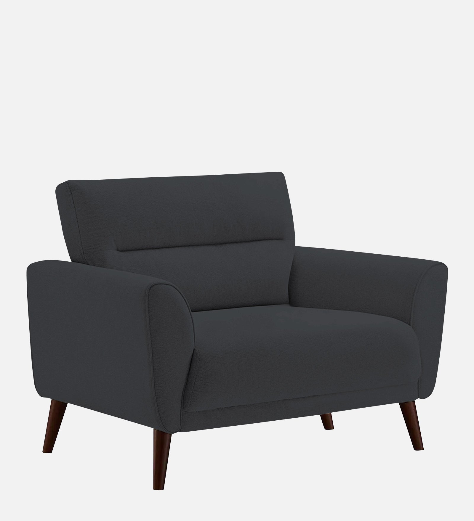 Castro Fabric 1 Seater Sofa In Charcoal Grey Colour - Febonic Living