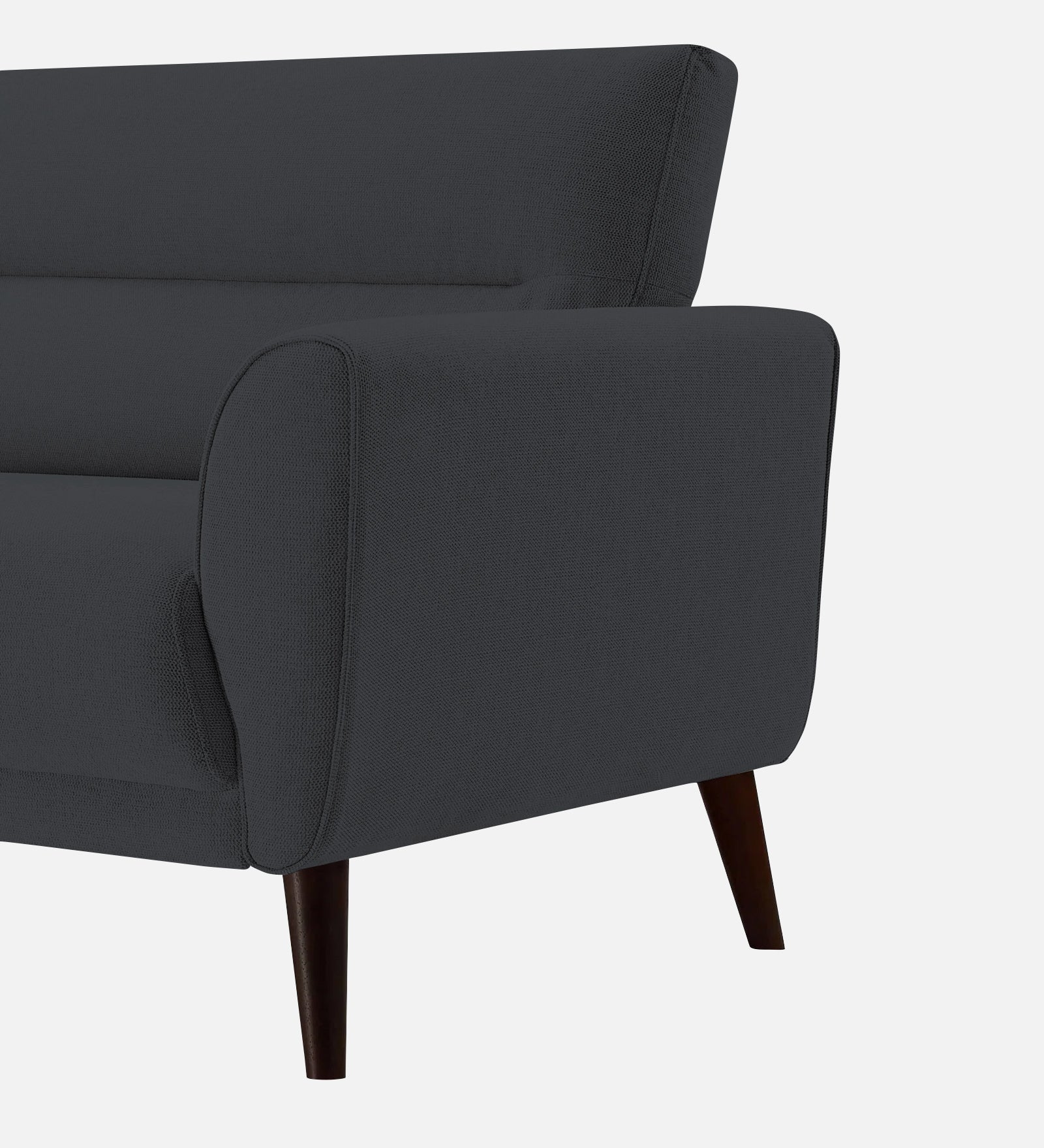 Castro Fabric 1 Seater Sofa In Charcoal Grey Colour - Febonic Living