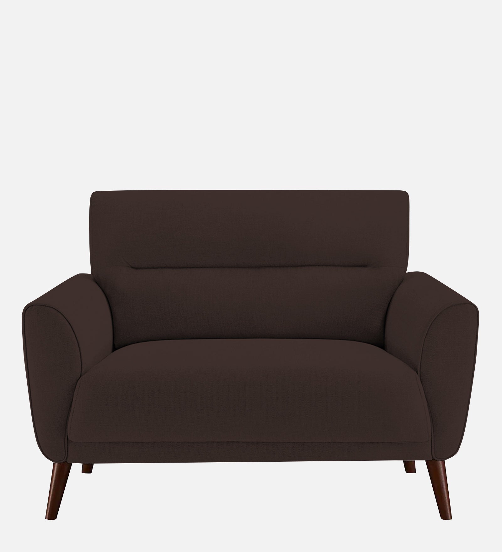 Castro Fabric 1 Seater Sofa In Coffee Brown Colour - Febonic Living