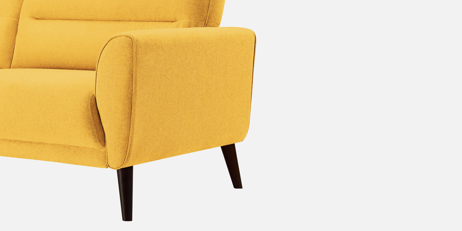 Castro Fabric 2 Seater Sofa In Bold Yellow Colour