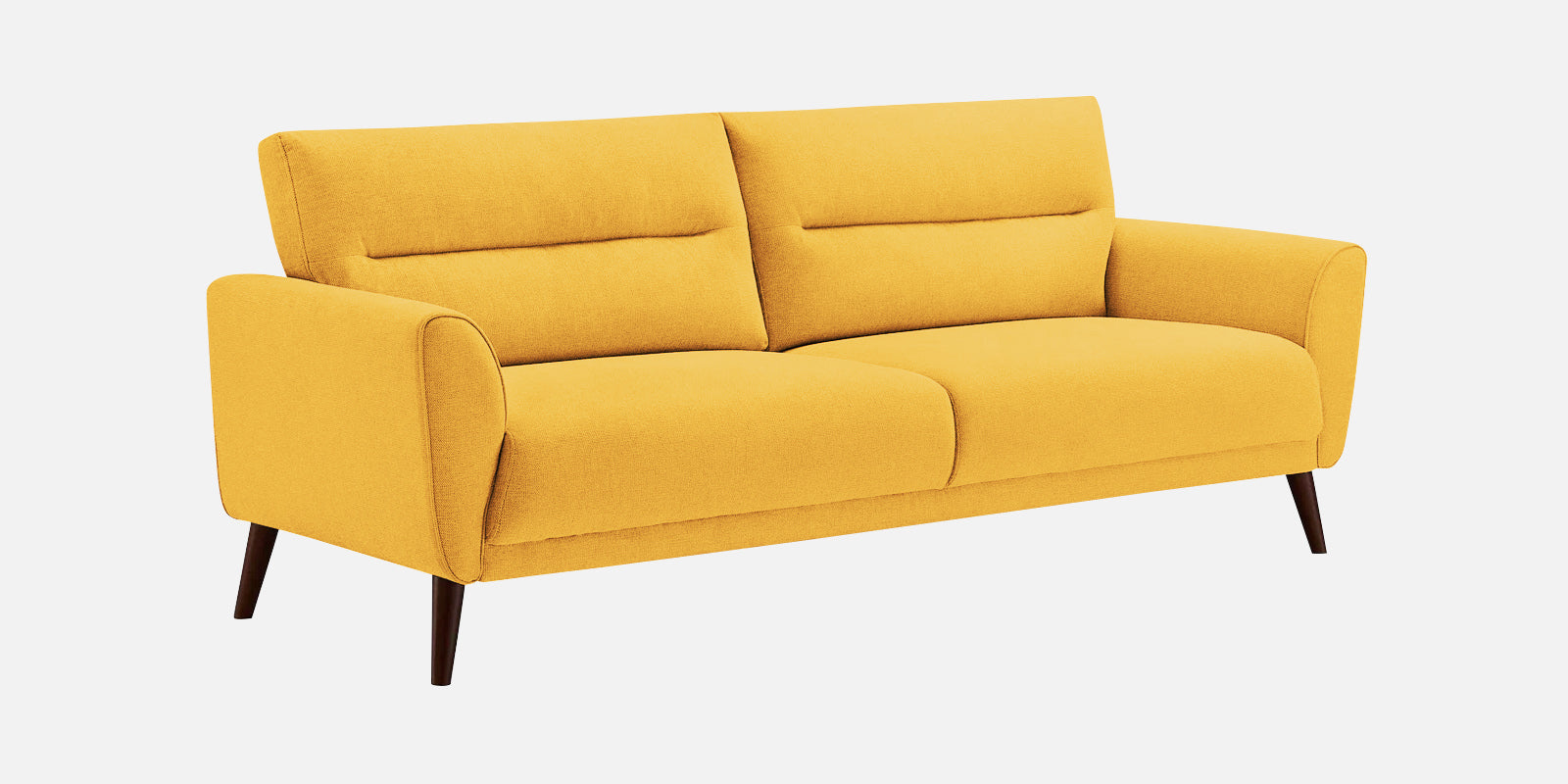 Castro Fabric 3 Seater Sofa In Bold Yellow Colour - Febonic Living