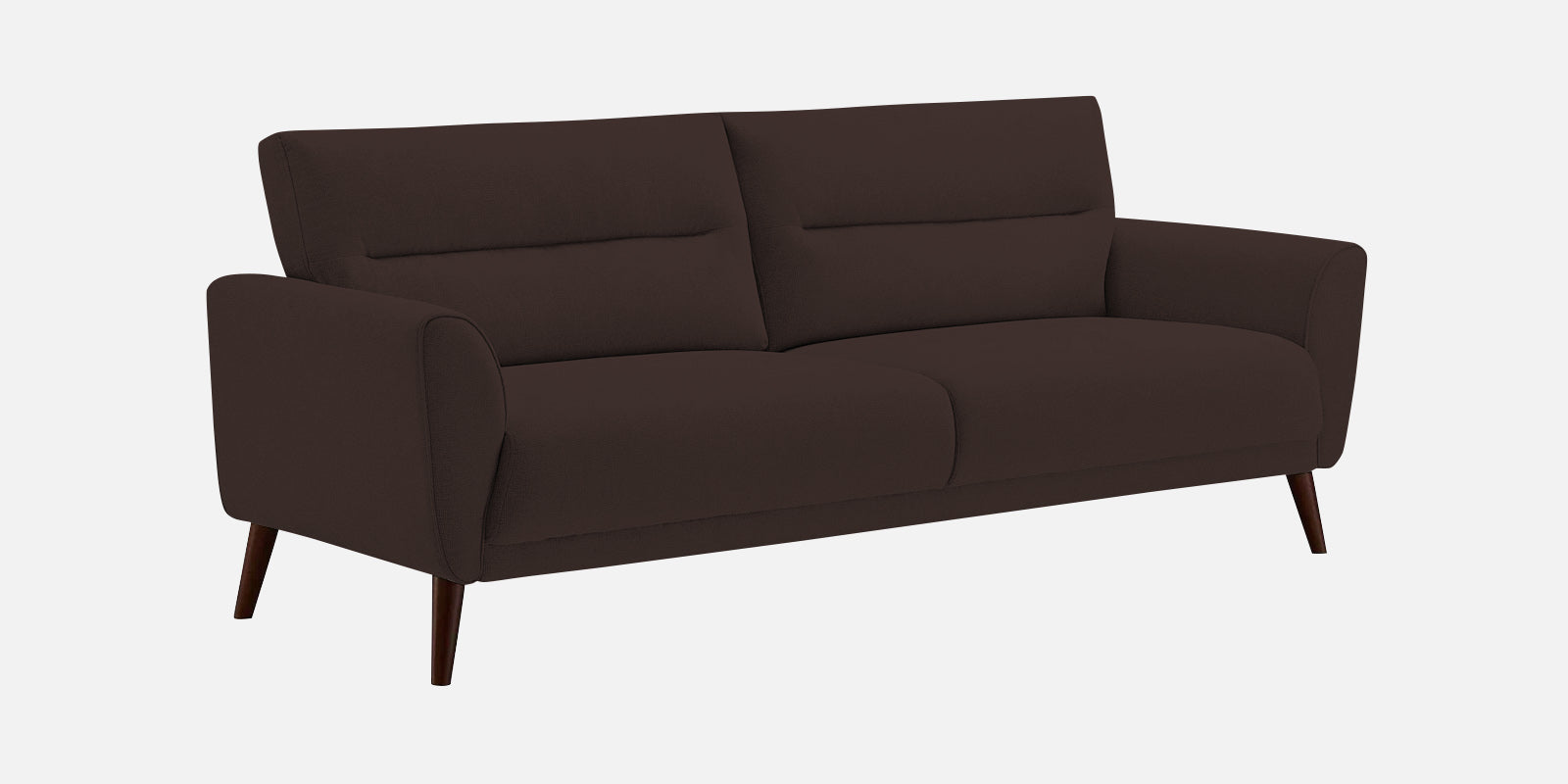 Castro Fabric 3 Seater Sofa In Coffee Brown Colour - Febonic Living