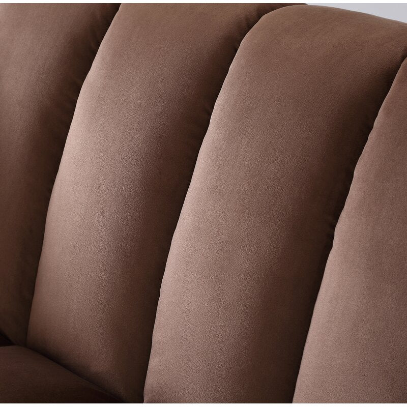Kavan Velvet 3 Seater Convertible Sofa Cum Bed In Mocha Brown Colour With Storage - Febonic Living