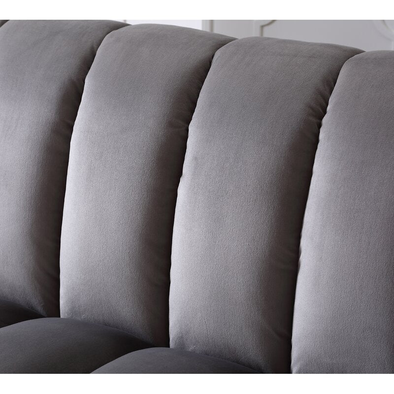 Kavan Velvet 3 Seater Convertible Sofa Cum Bed In Pubble Grey Colour With Storage - Febonic Living