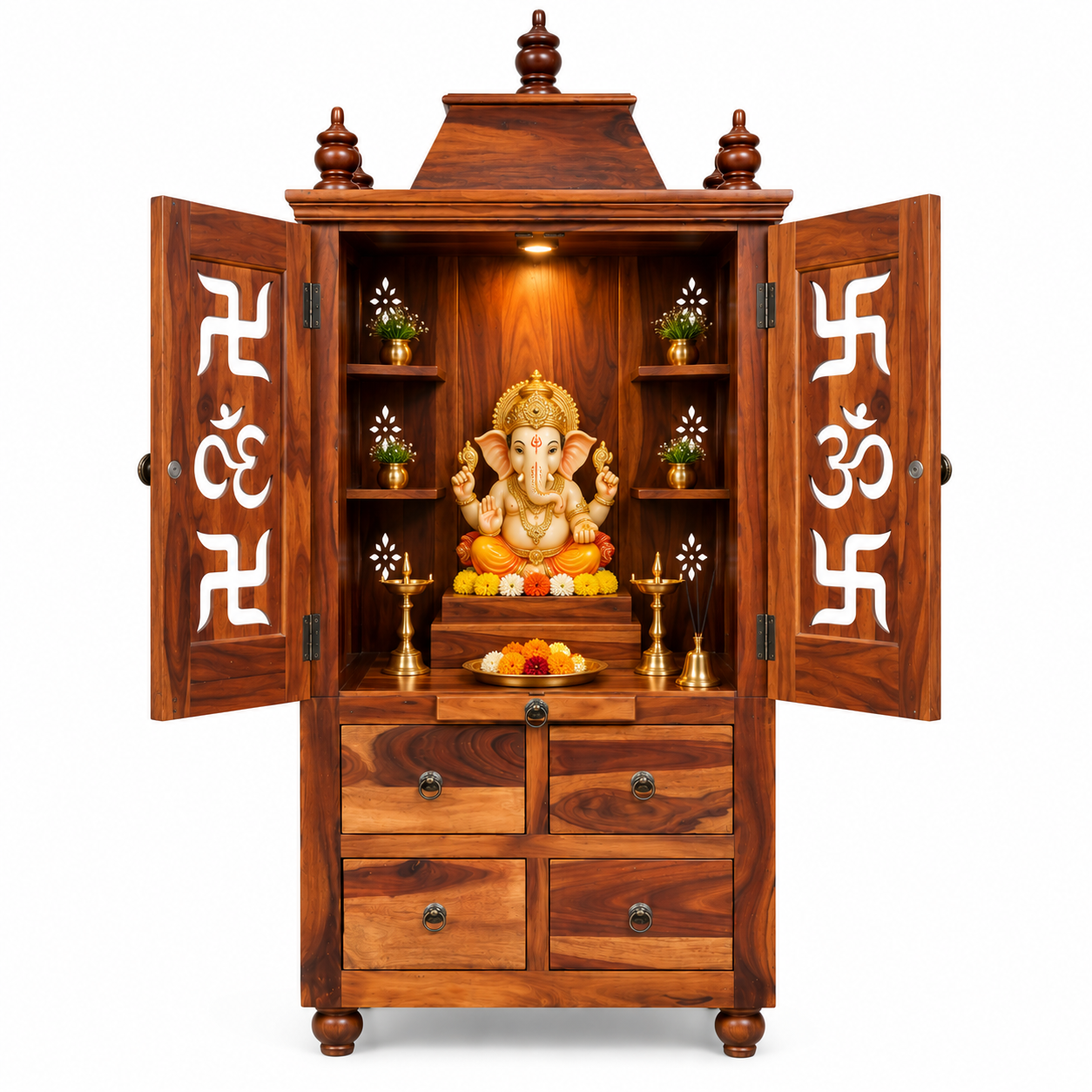 Shree Sheesham Wood Home Temple