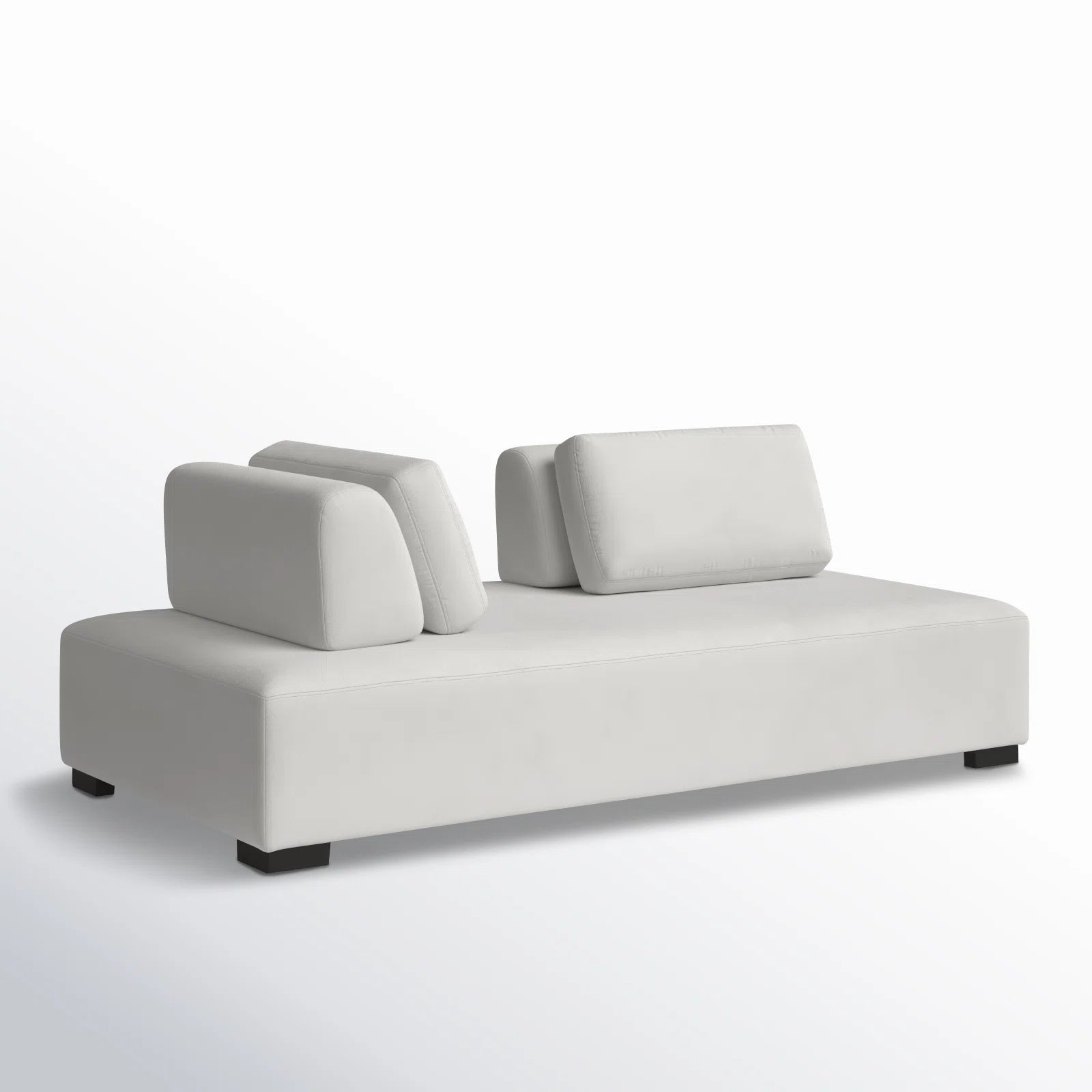 Freya Velvet Fixed Back Chaise Lounger In Concrete Grey Colour - Febonic Living