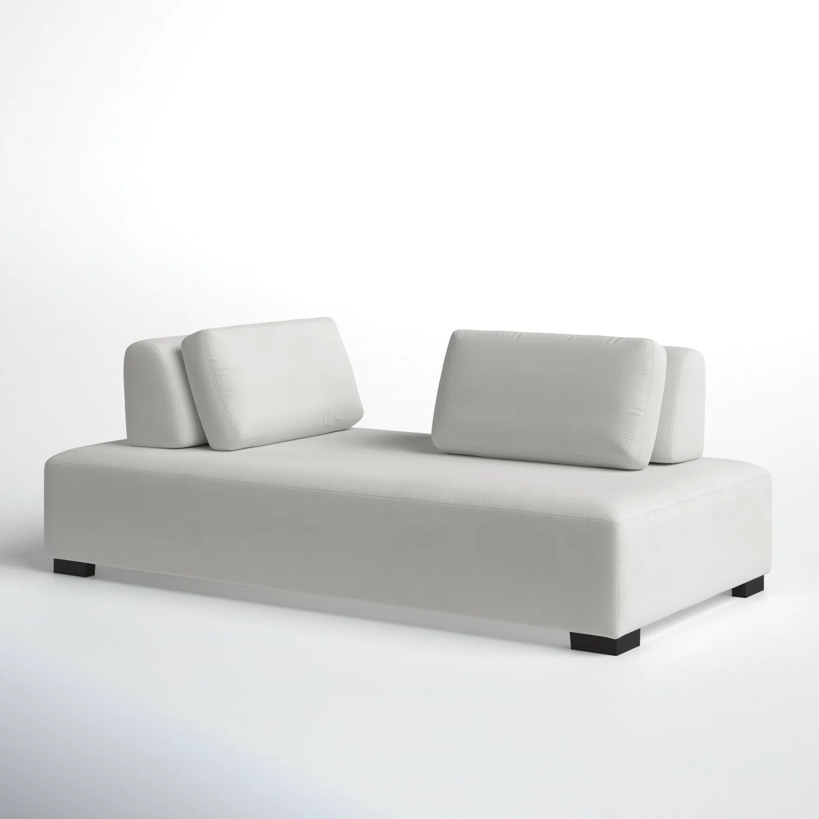 Freya Velvet Fixed Back Chaise Lounger In Concrete Grey Colour - Febonic Living