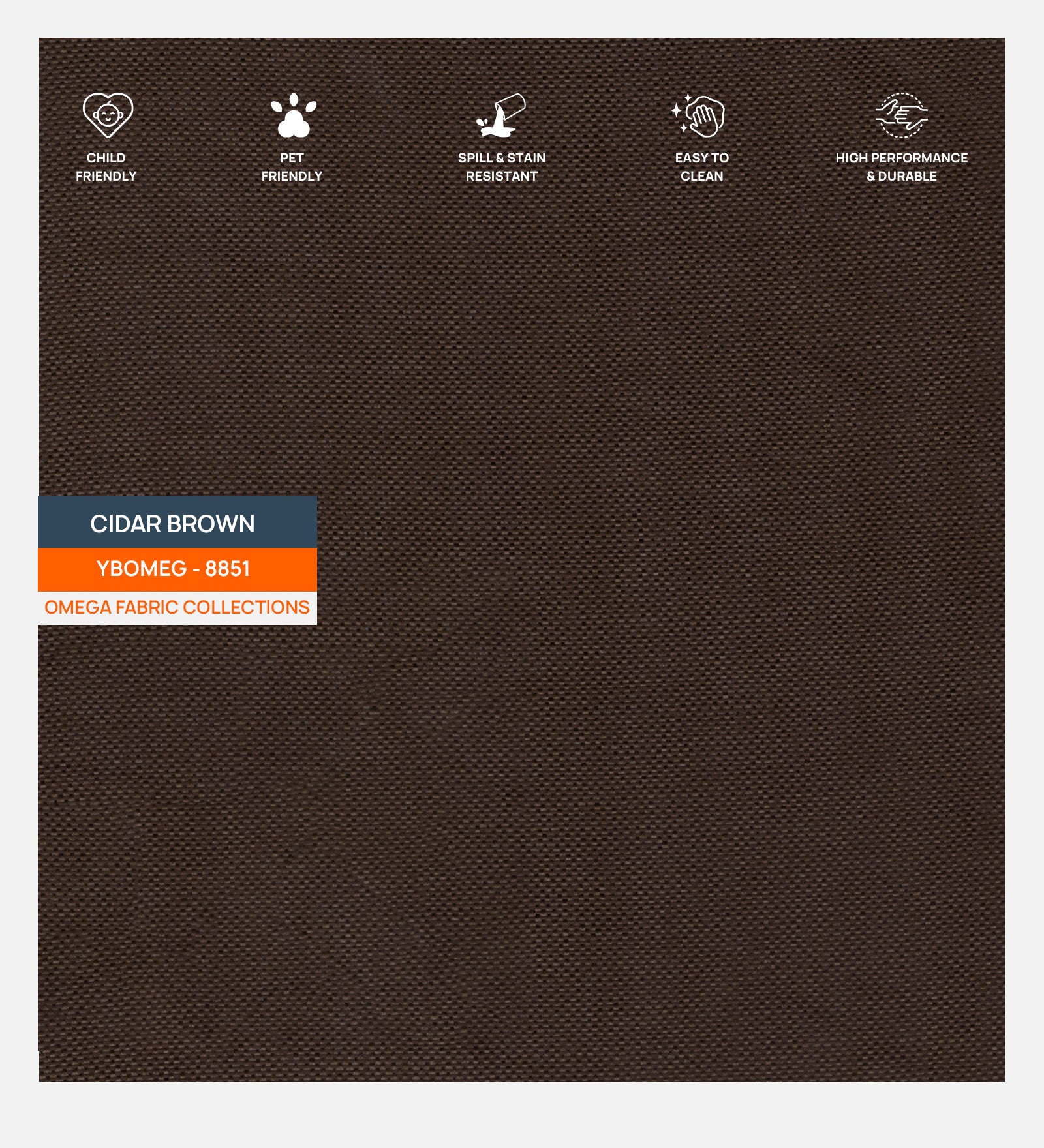 Jute Omega Fabric Cidar Brown 8851 Code - Febonic Living