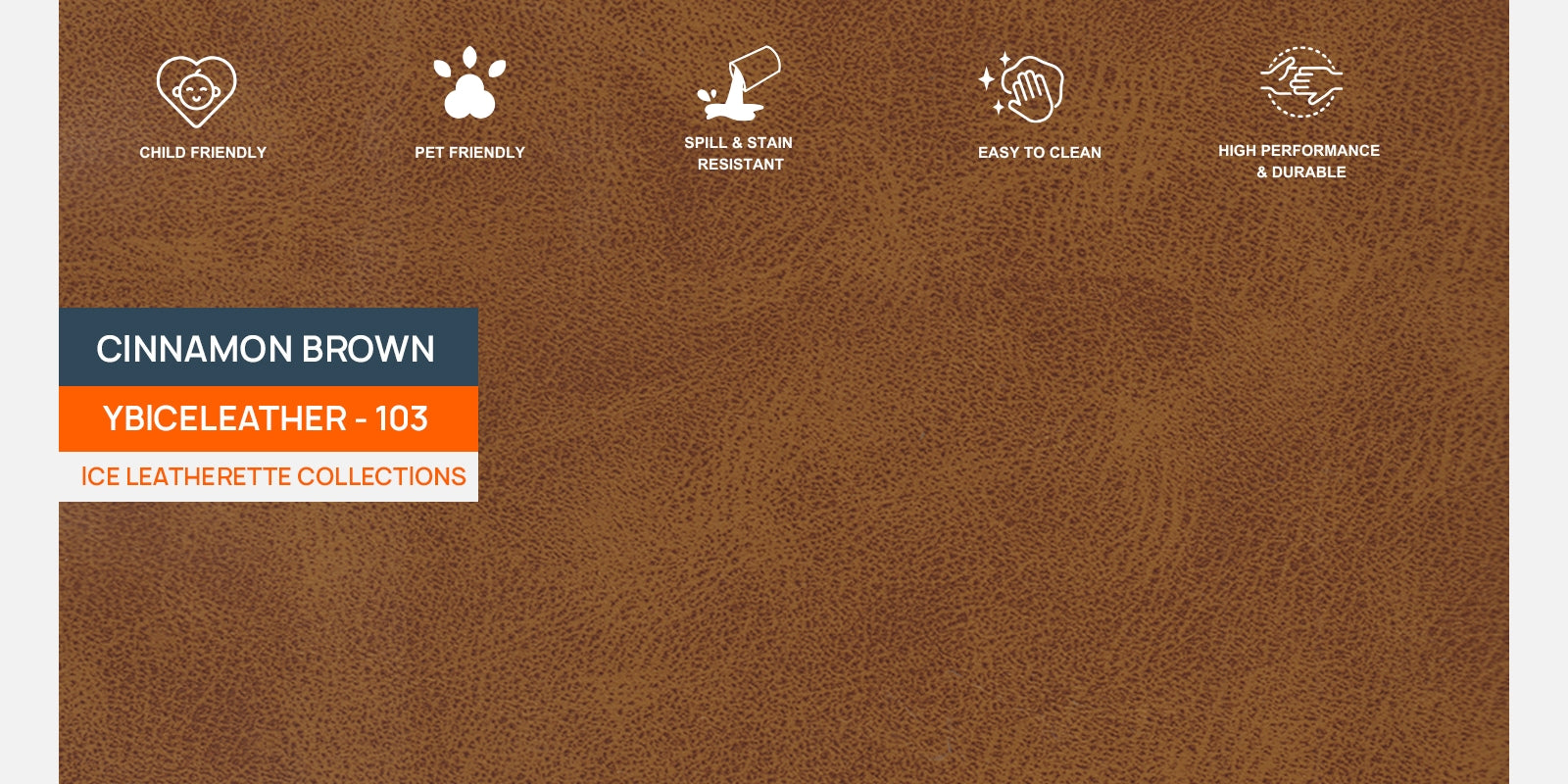 Sterio Leatherette 3 Seater Sofa In Cinnamon Brown Colour - Febonic Living