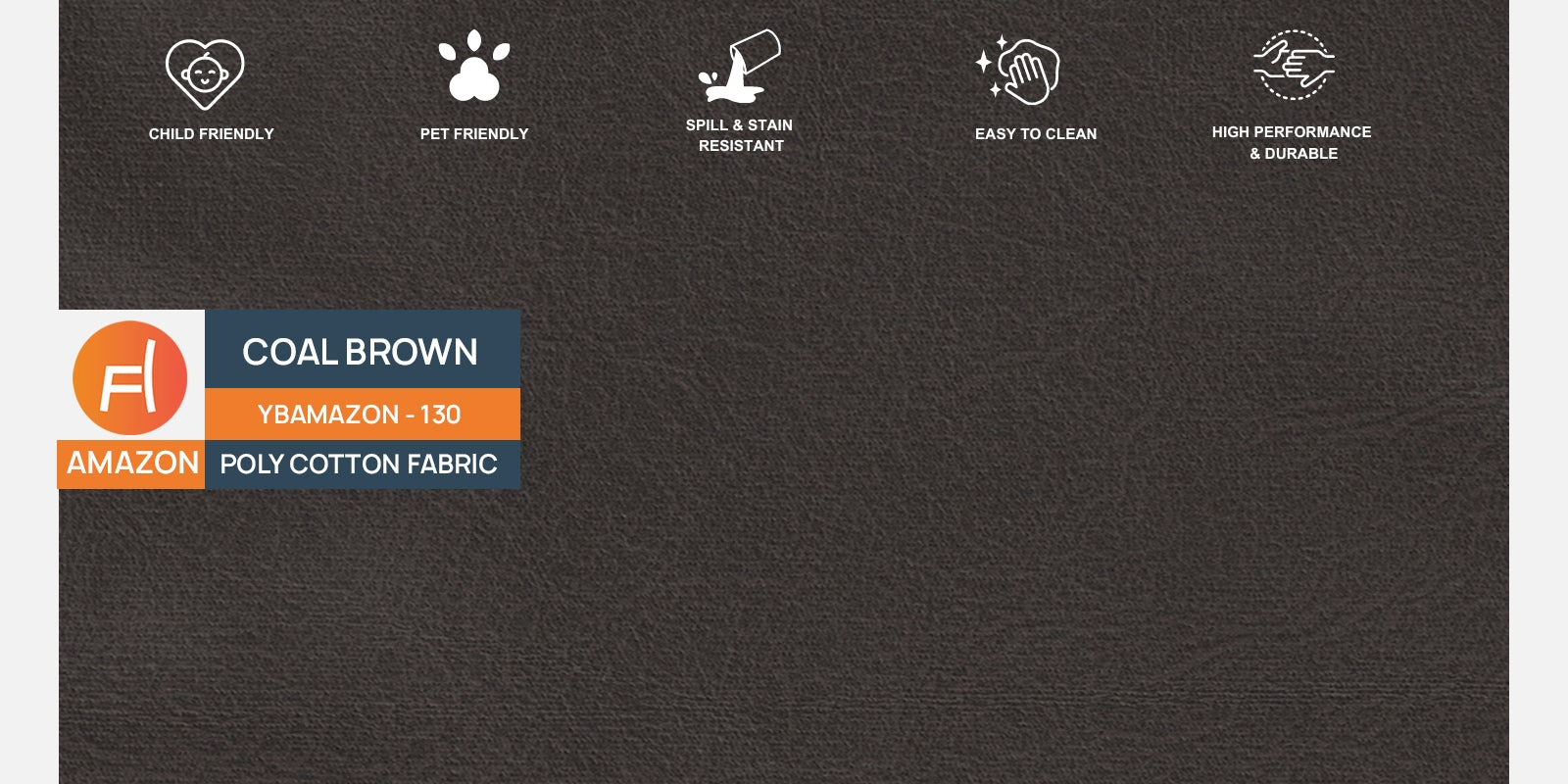 Woody Fabric LHS Sectional Sofa (3+Lounger) In Coal Brown Colour - Febonic Living