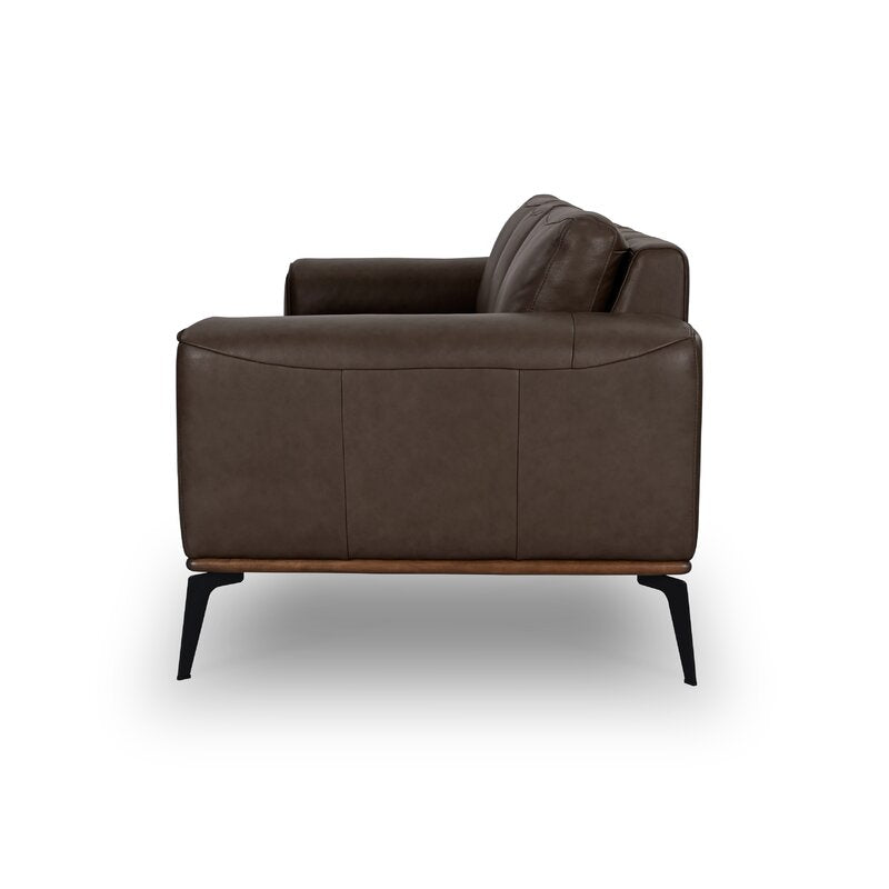 Conley Leatherette 3 Seater Sofa In Brown Colour - Febonic Living