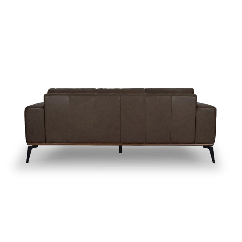 Conley Leatherette 3 Seater Sofa In Brown Colour - Febonic Living