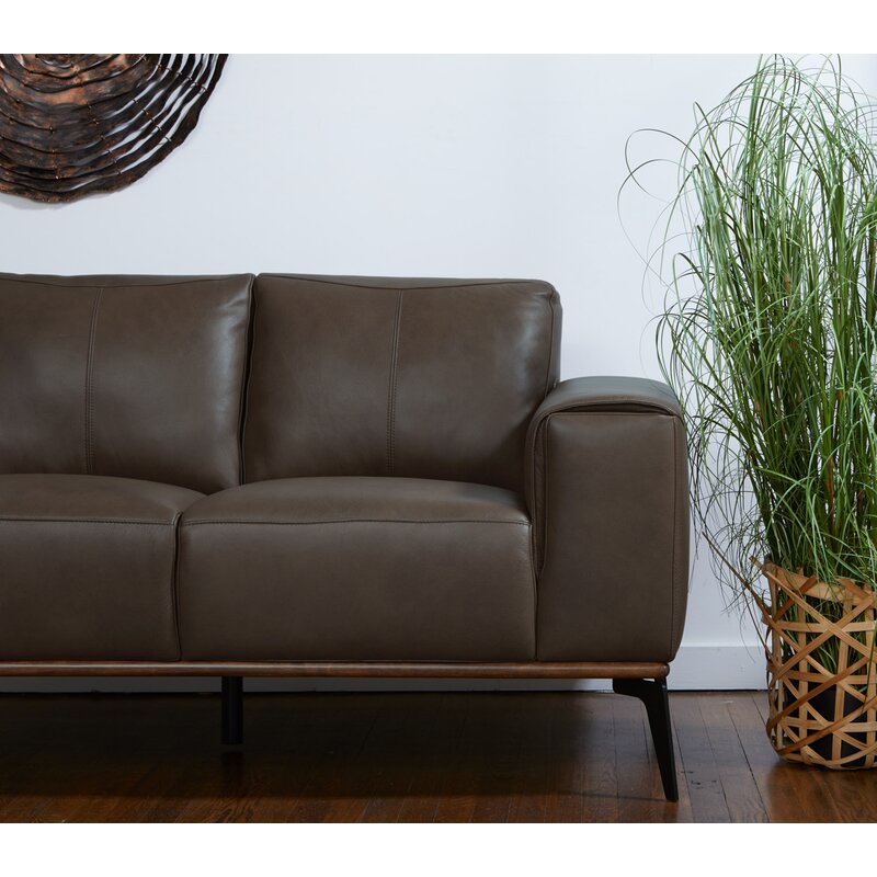 Conley Leatherette 3 Seater Sofa In Brown Colour - Febonic Living