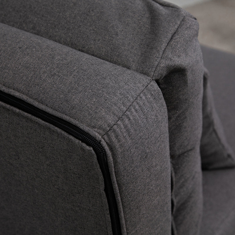 Cross Fabric 1 Seater Foldable Sofa Bed In Sudo Grey Colour - Febonic Living