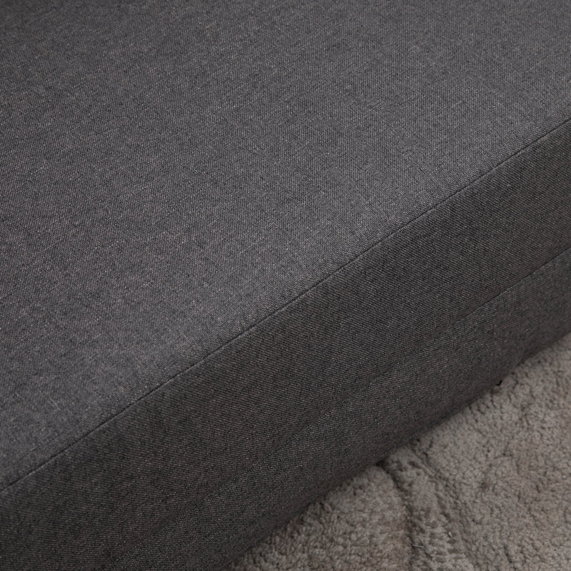 Cross Fabric 1 Seater Foldable Sofa Bed In Sudo Grey Colour - Febonic Living