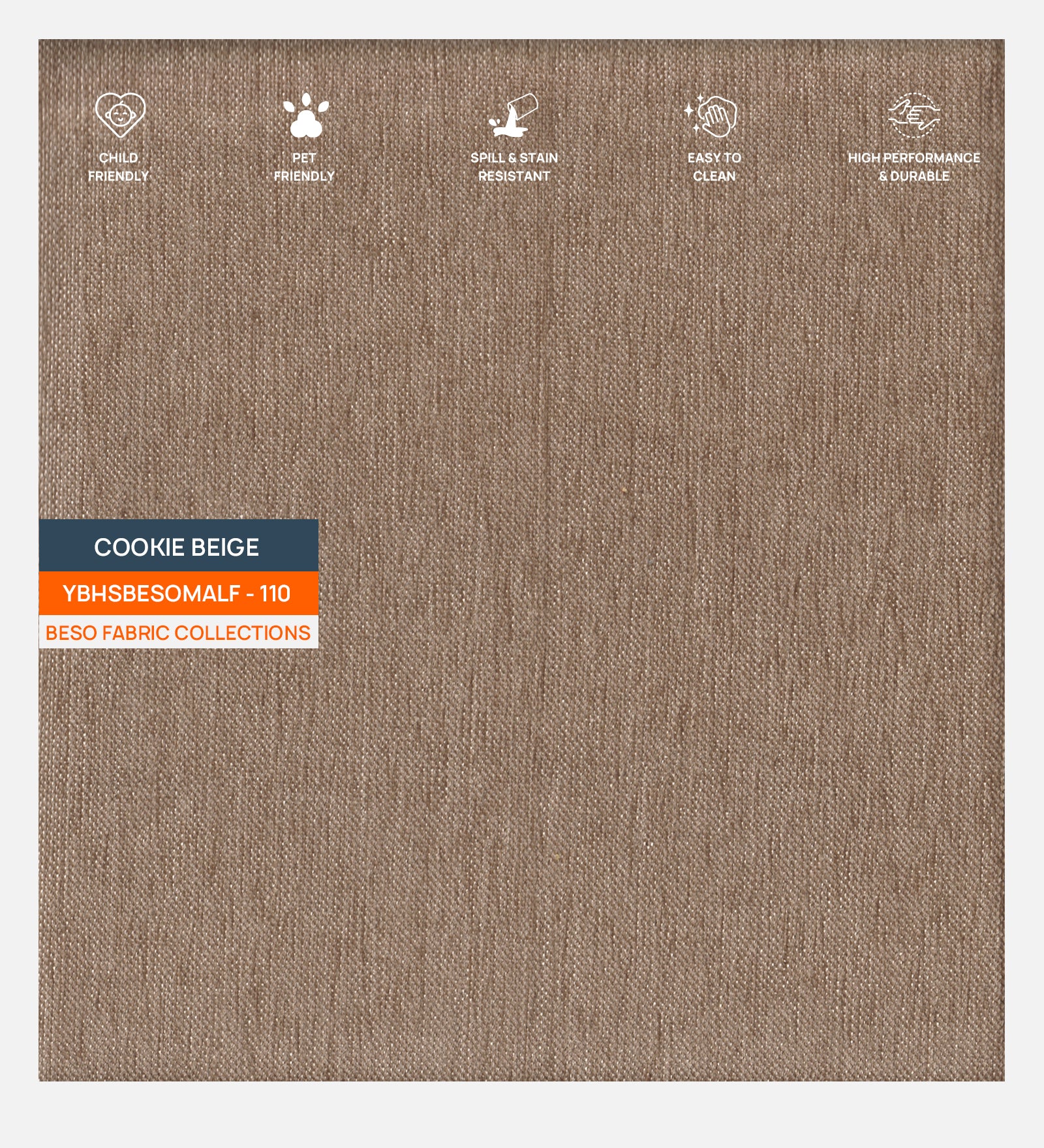 Nora Fabric Upholstered King Size Bed In Cookie Beige Colour With Box Storage - Febonic Living