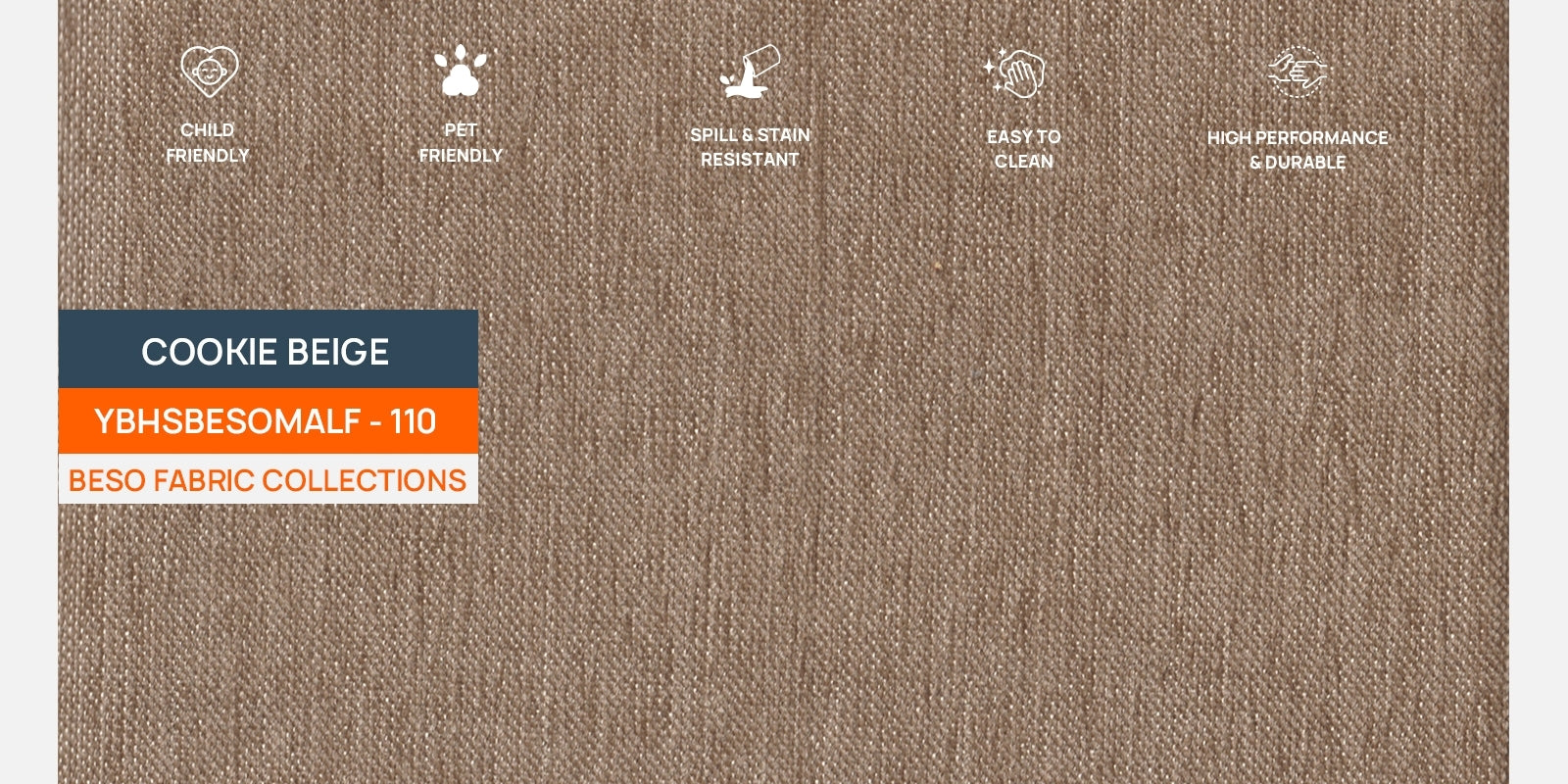 Alex Fabric 3 Seater Sofa In Cookie Beige Colour - Febonic Living