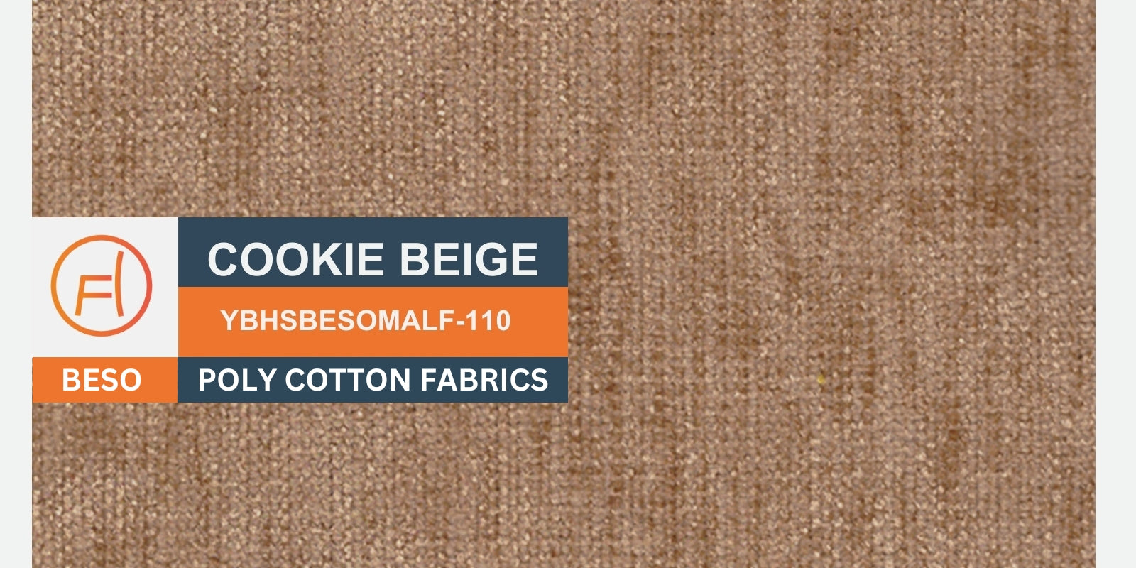 Adam Fabric LHS Sectional Sofa (3+Ottoman Lounger) In Cookie Beige Colour - Febonic Living