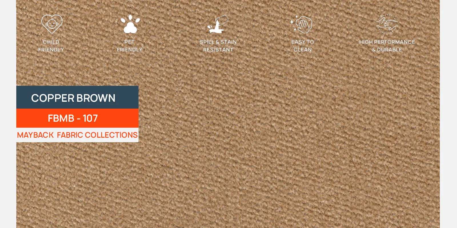 Zibby Fabric 3 Seater Sofa In Copper Brown Colour Febonic Living