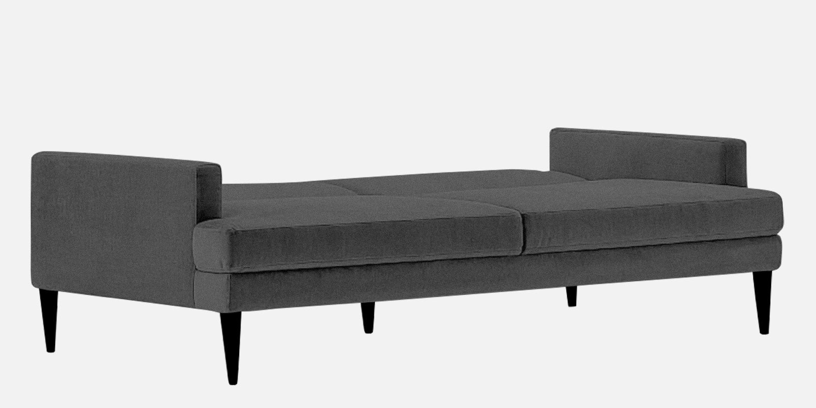 Zoya Fabric 3 Seater Convertible Sofa Cum Bed In Charcoal Grey Colour - Febonic Living