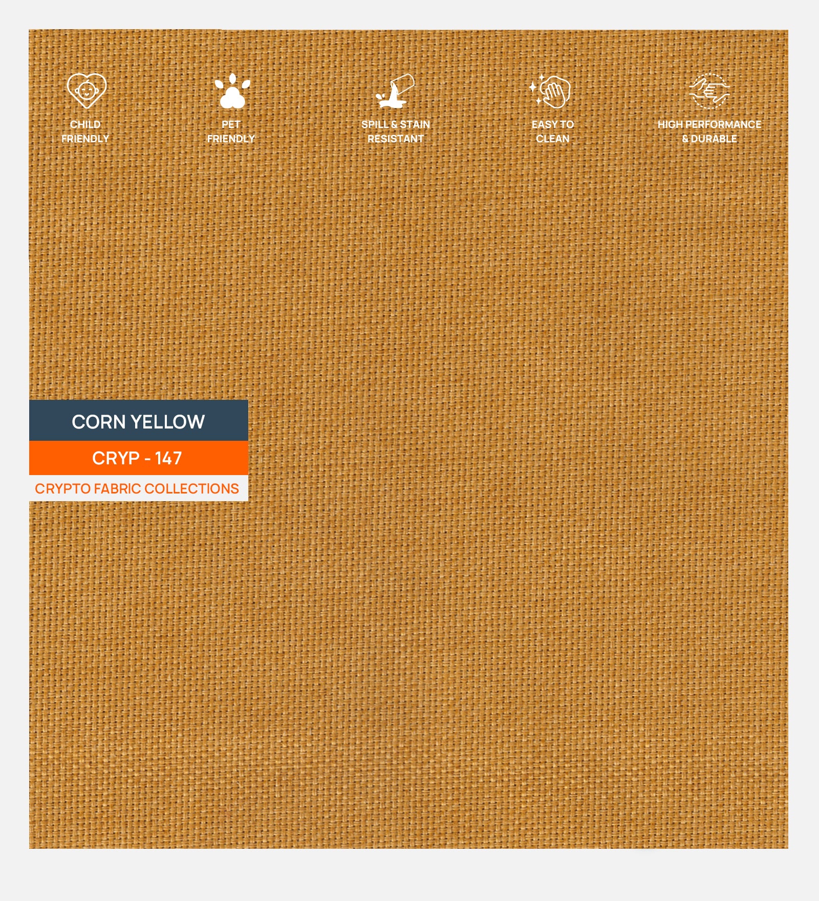 Lenin Crypto Fabric Corn Yellow 147 Code - Febonic Living