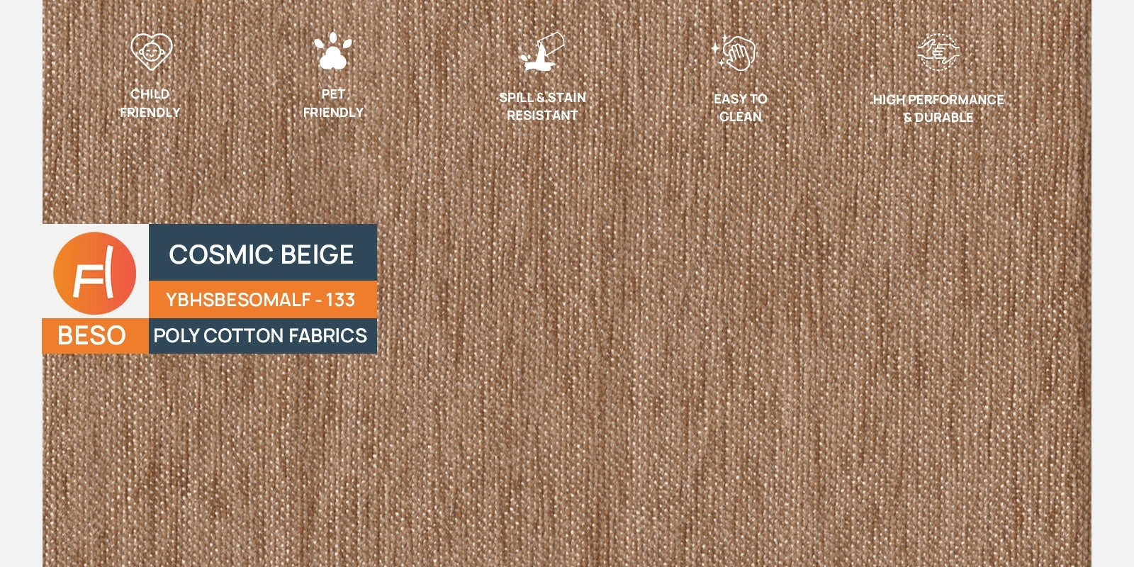 Toner Fabric 3 Seater Convertible Sofa Cum Bed In Cosmic Beige Colour - Febonic Living