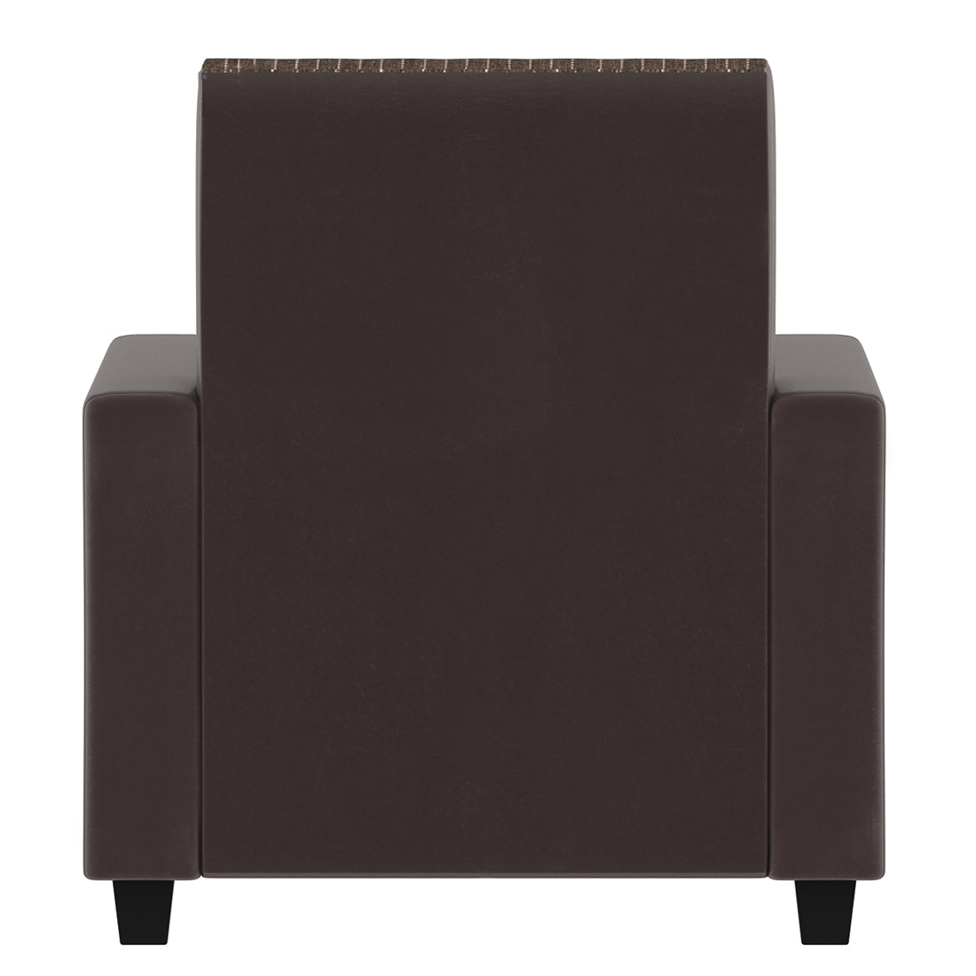 Baley Fabric Barrel Chair With Ottoman In Lama Brown Colour - Febonic Living