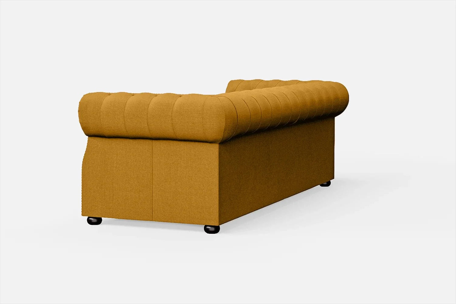 Kunno Fabric Manchester 3 Seater Sofa In Bold Yellow Colour - Febonic Living