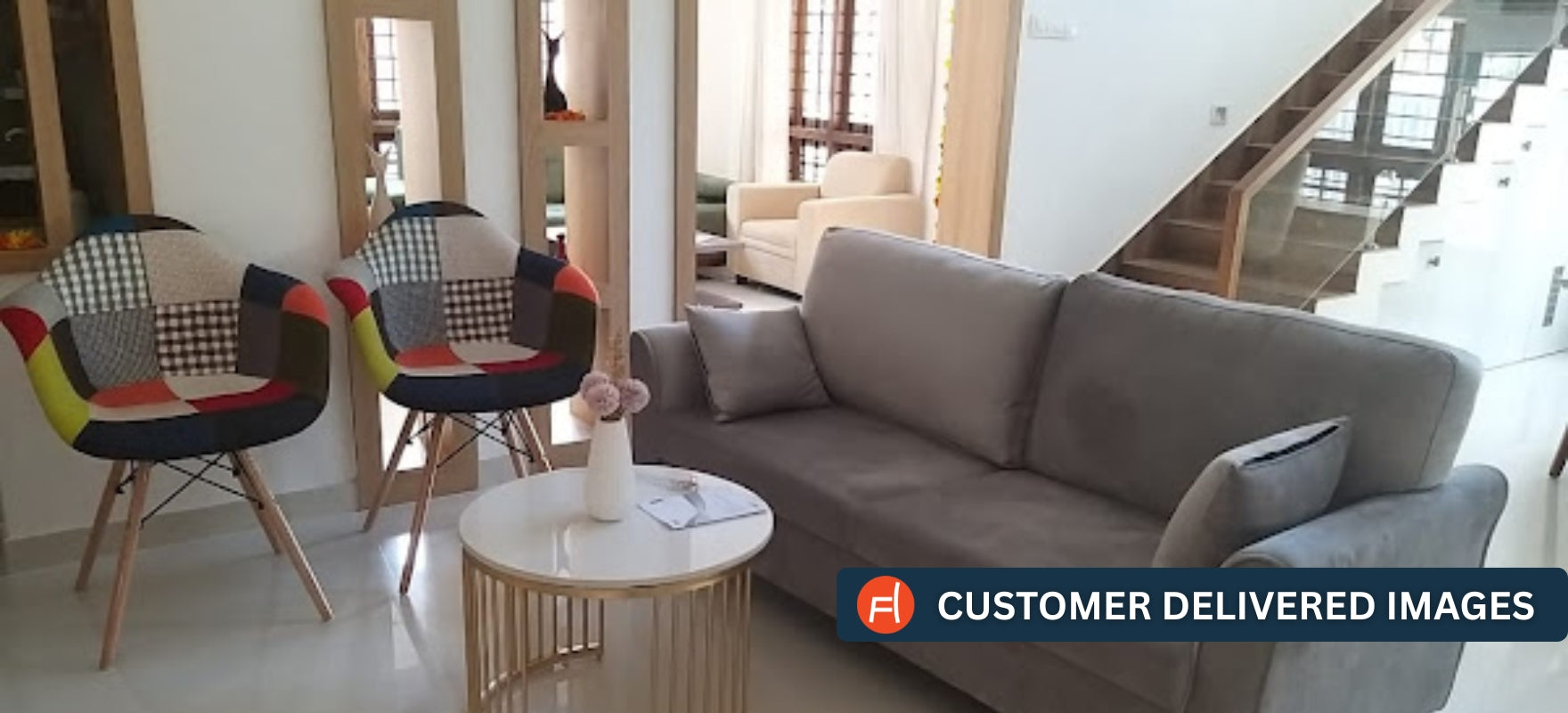 Daroo Velvet 3 Seater Sofa In Pubble Grey Colour - Febonic Living