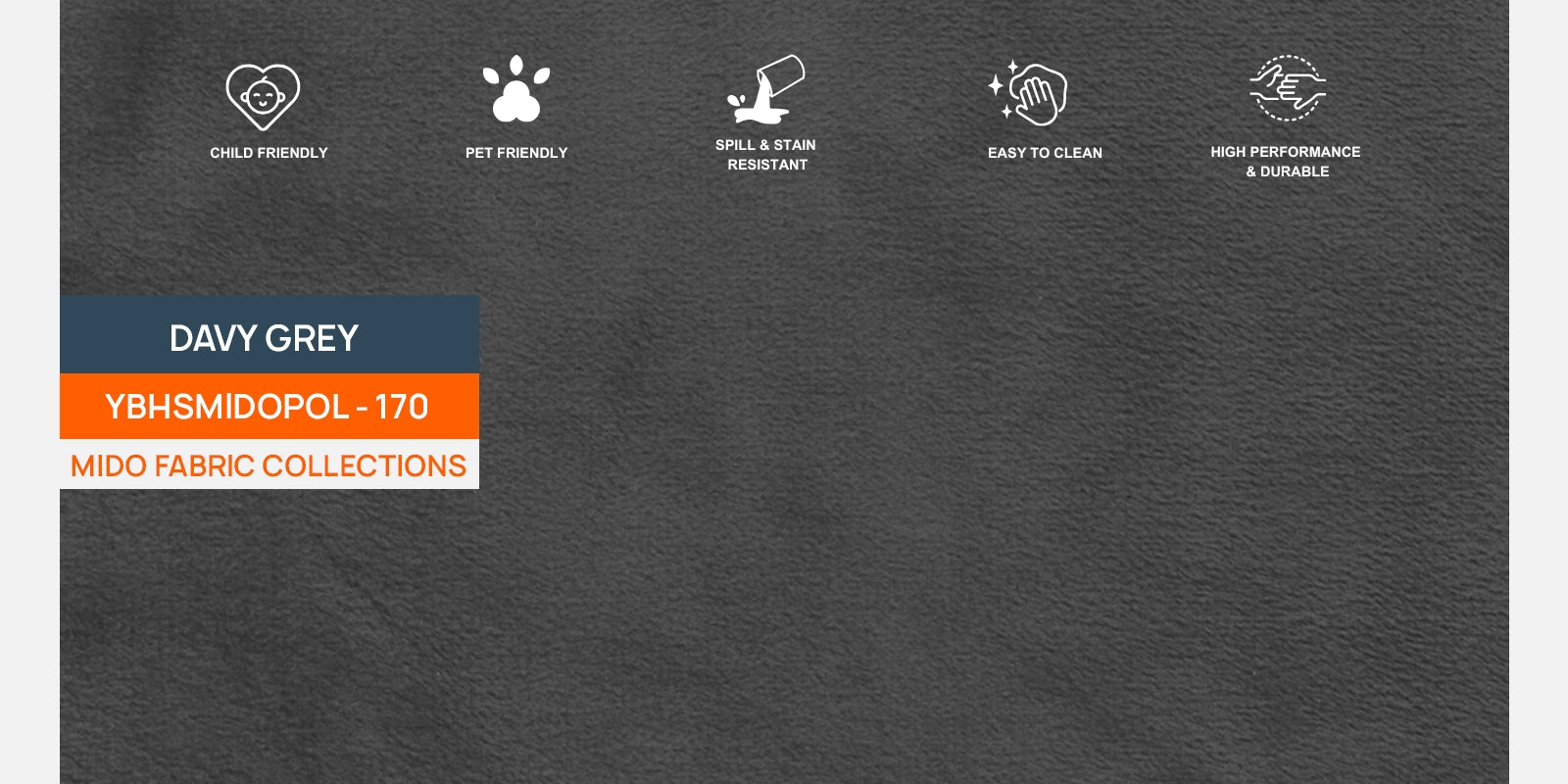 Kula Velvet 3 Seater Sofa In Davy Grey Colour - Febonic Living