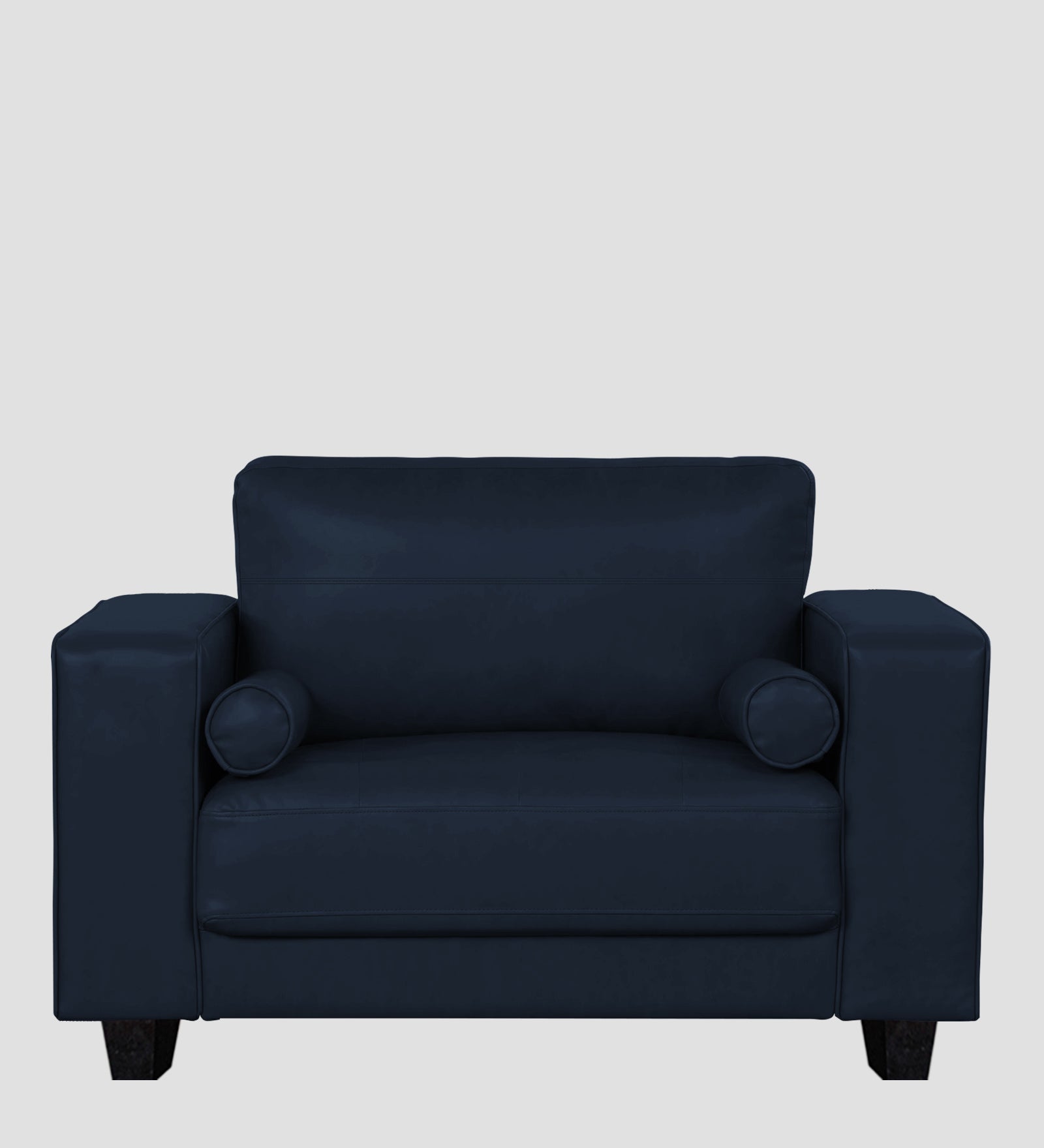 Darwin Leatherette 1 Seater Sofa In Berry Blue Colour - Febonic Living