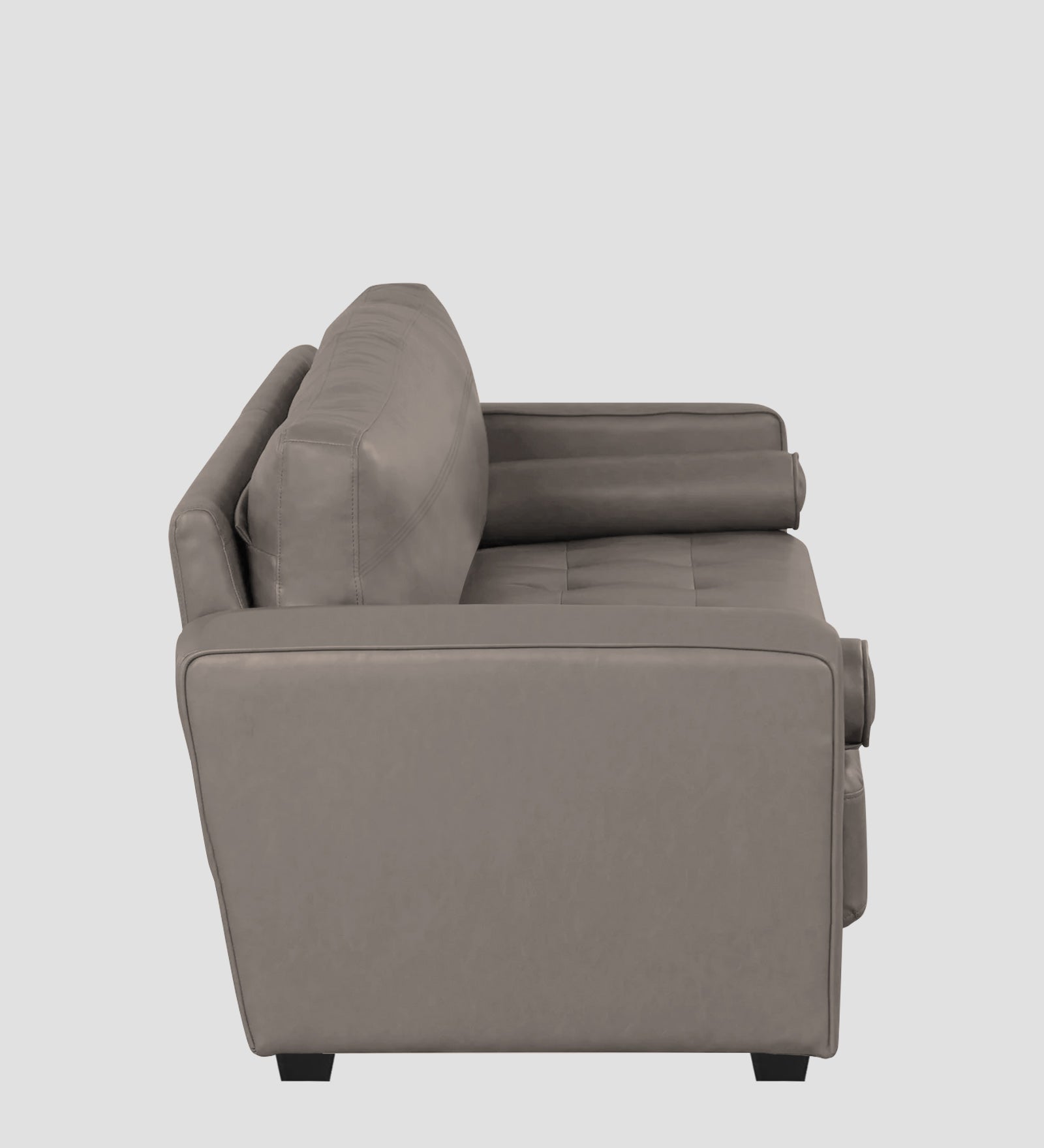 Darwin Leatherette 1 Seater Sofa In Steel Grey Colour - Febonic Living