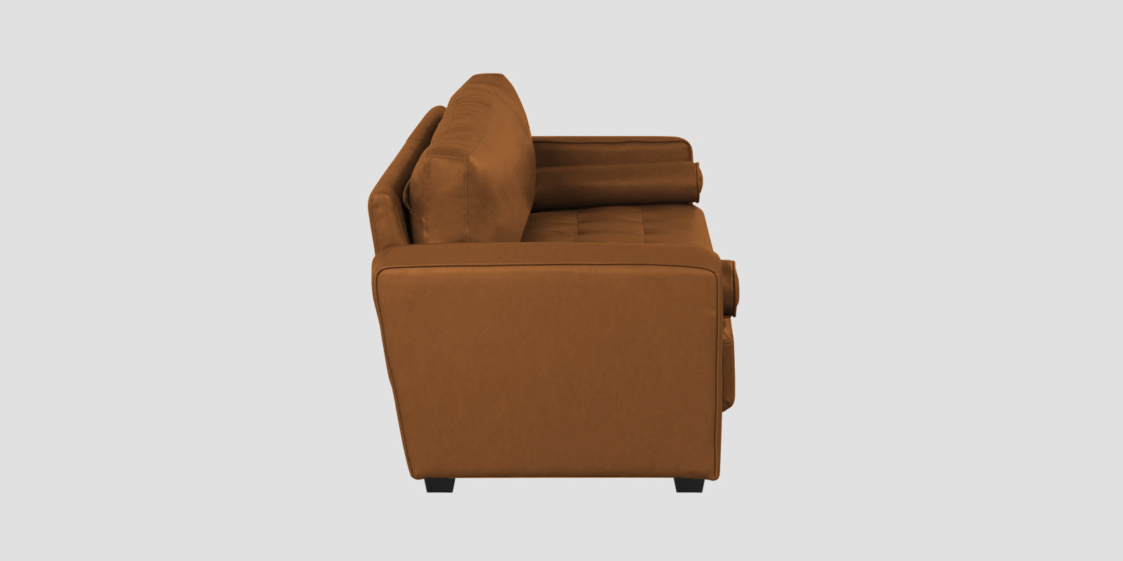 Darwin Leatherette 2 Seater Sofa In Cinnamon Brown Colour - Febonic Living