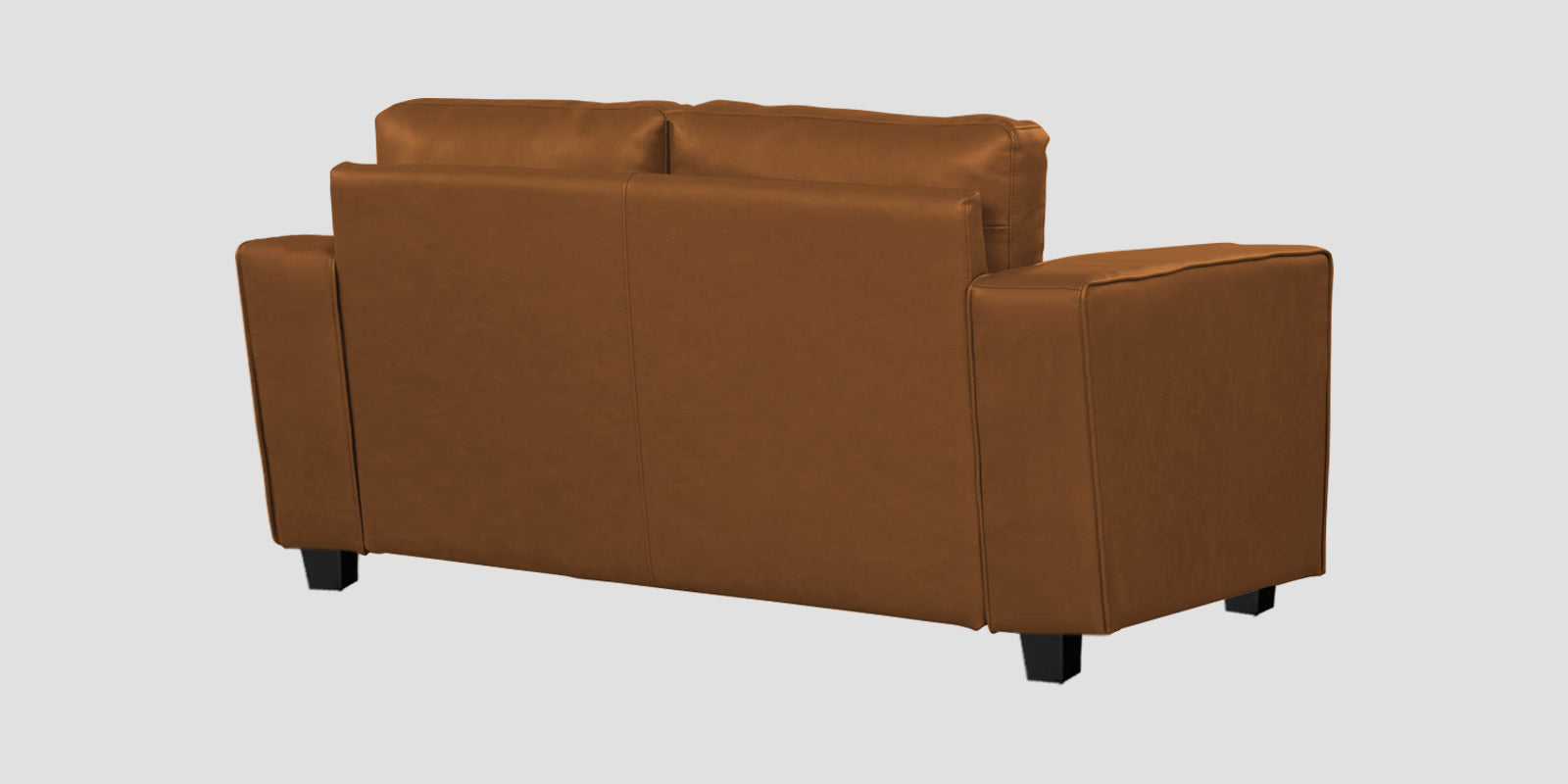 Darwin Leatherette 2 Seater Sofa In Cinnamon Brown Colour - Febonic Living
