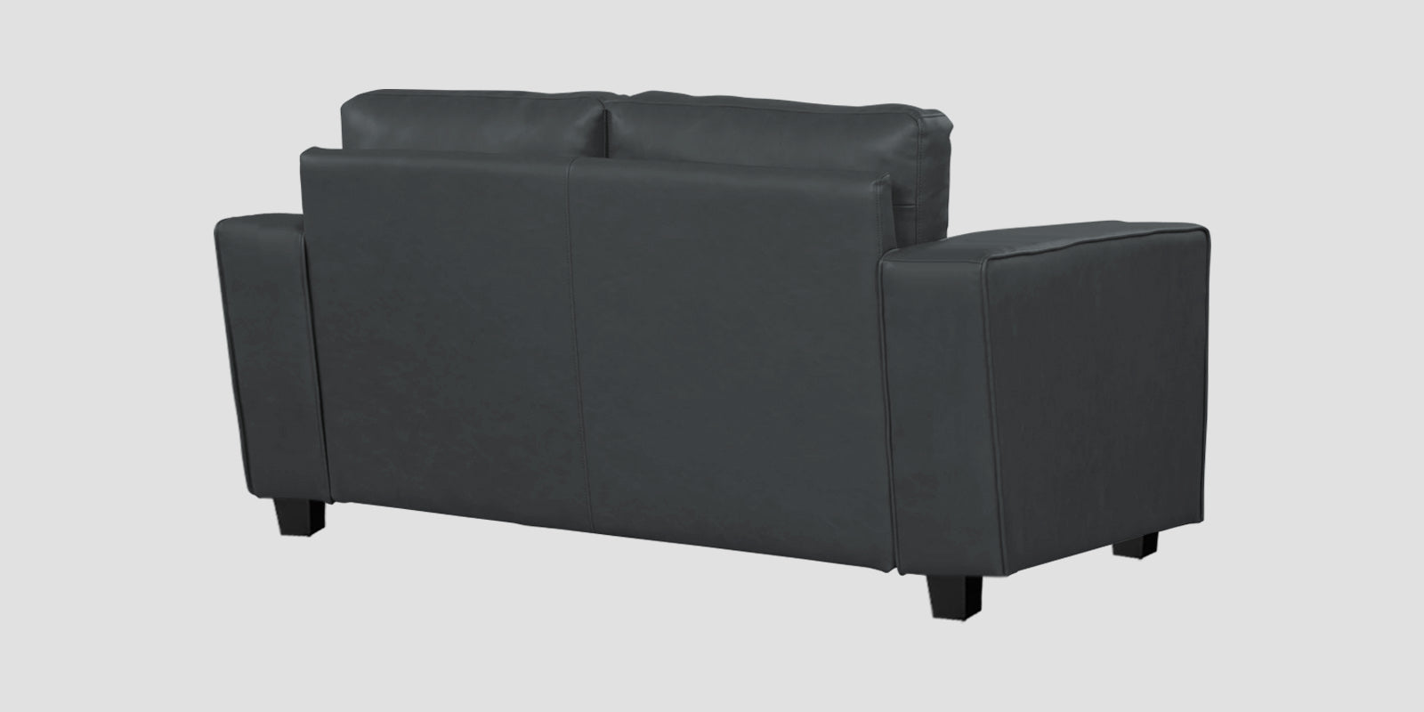 Darwin Leatherette 2 Seater Sofa In Pepper Grey Colour - Febonic Living