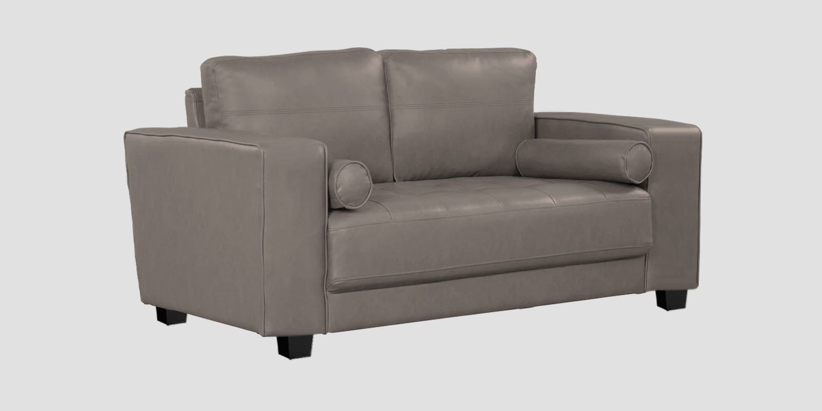 Darwin Leatherette 2 Seater Sofa In Steel Grey Colour - Febonic Living
