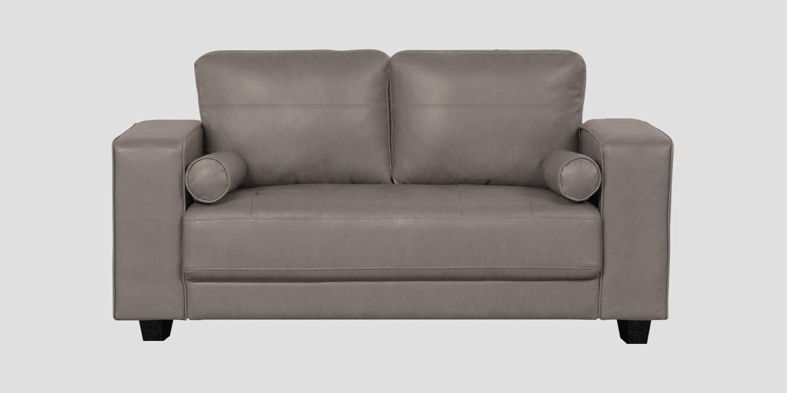 Darwin Leatherette 2 Seater Sofa In Steel Grey Colour - Febonic Living