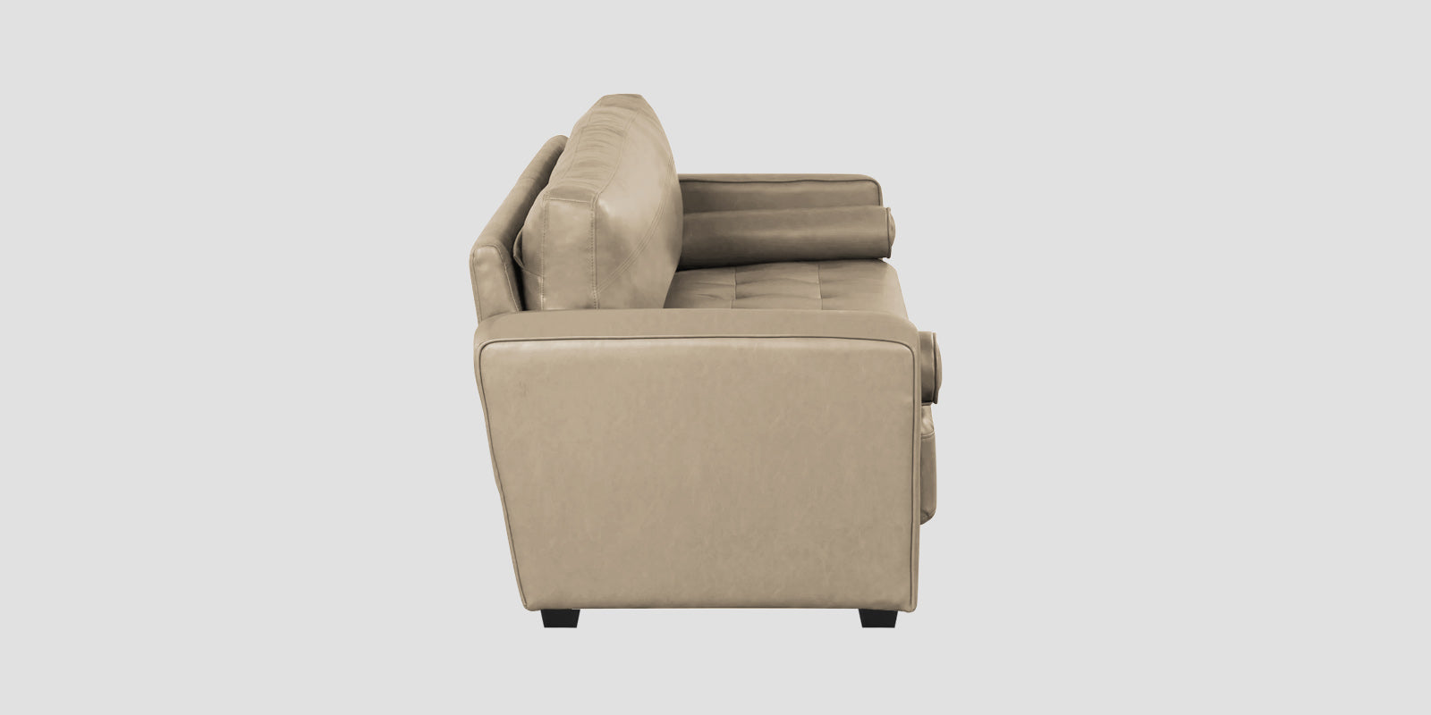 Darwin Leatherette 2 Seater Sofa In Tan Beige Colour - Febonic Living