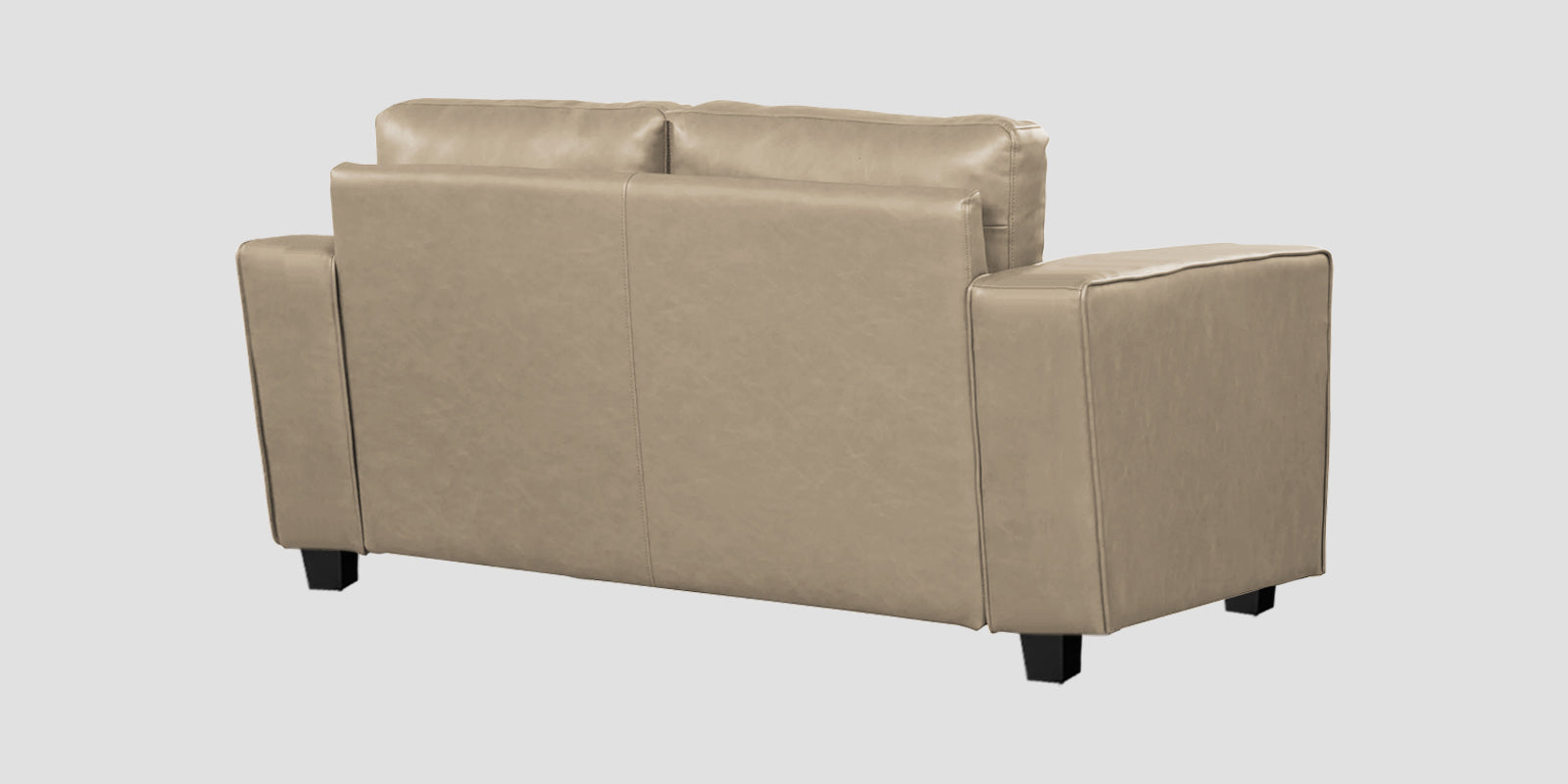 Darwin Leatherette 2 Seater Sofa In Tan Beige Colour - Febonic Living