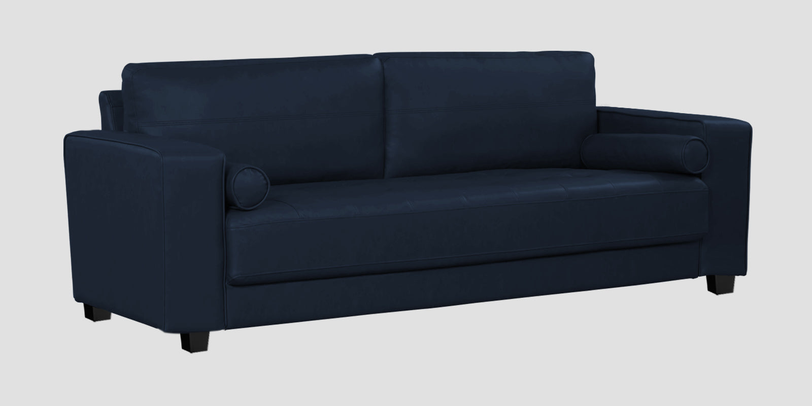 Darwin Leatherette 3 Seater Sofa In Berry Blue Colour - Febonic Living