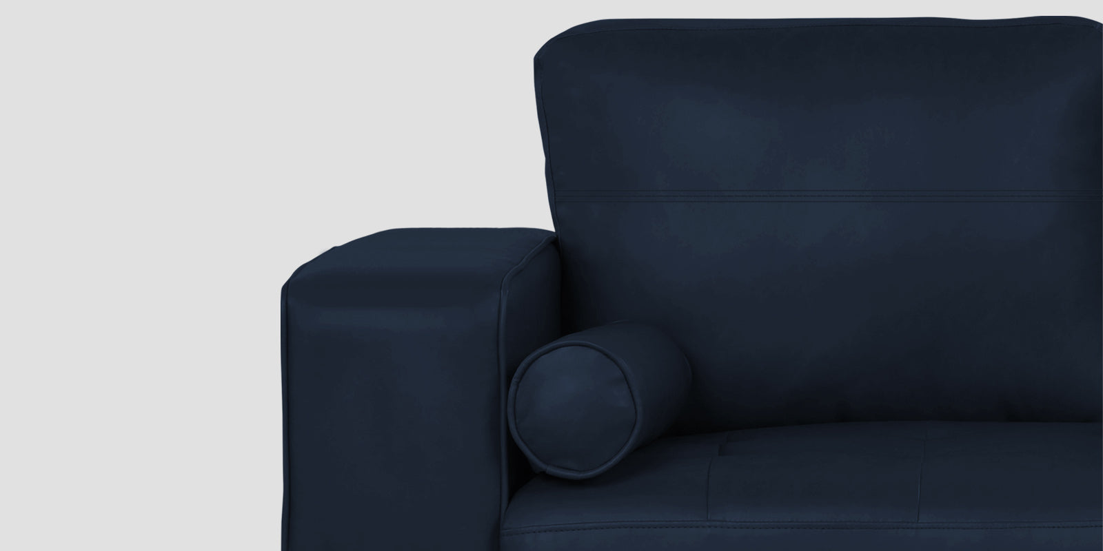 Darwin Leatherette 3 Seater Sofa In Berry Blue Colour - Febonic Living