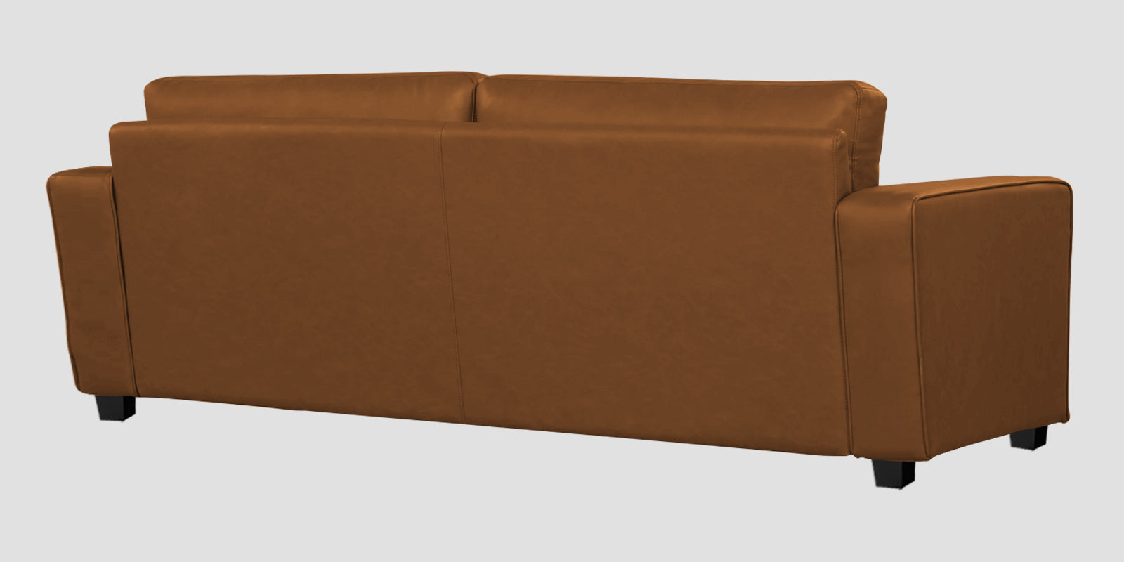 Darwin Leatherette 3 Seater Sofa In Cinnamon Brown Colour - Febonic Living