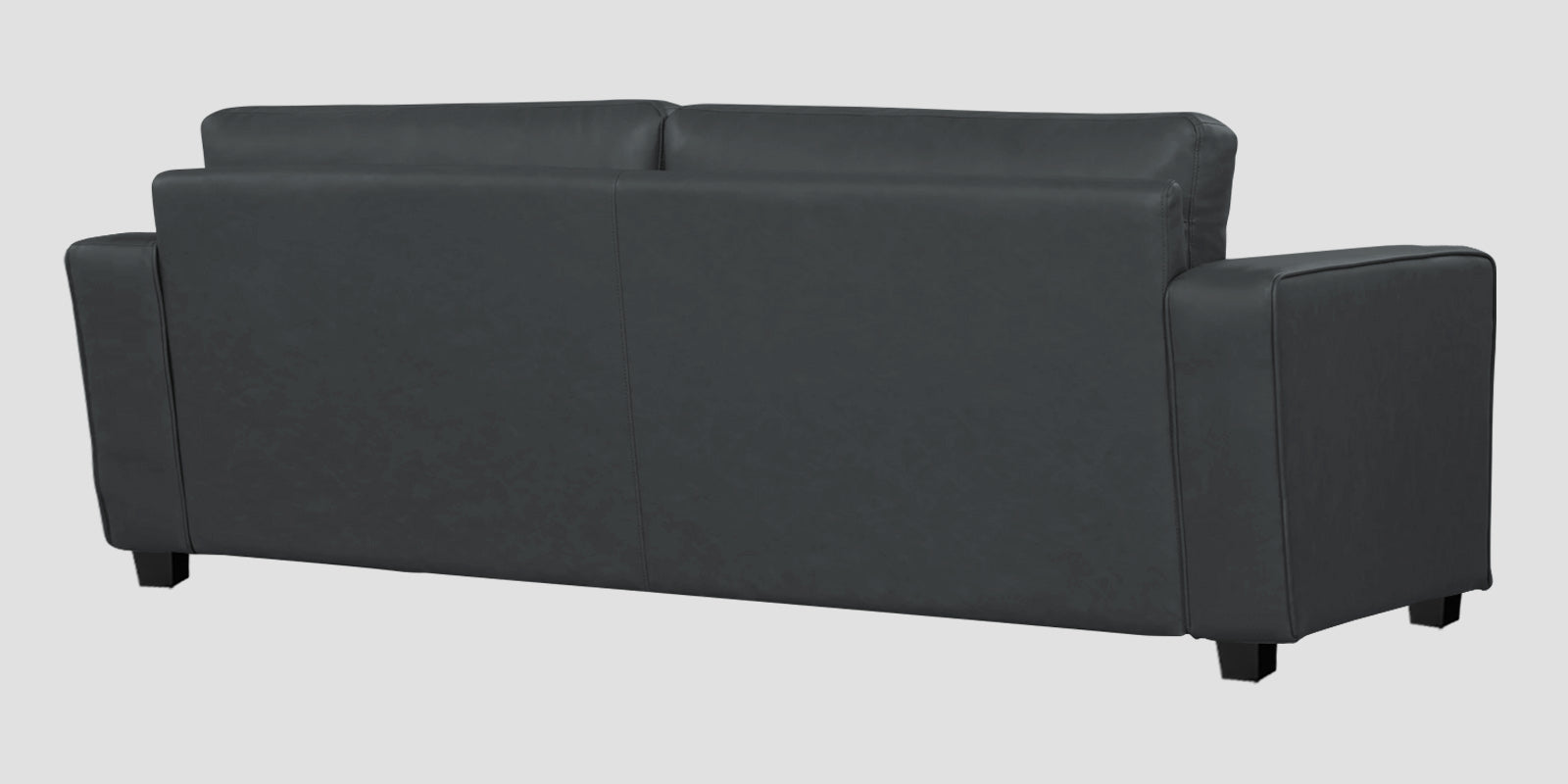 Darwin Leatherette 3 Seater Sofa In Pepper Grey Colour - Febonic Living