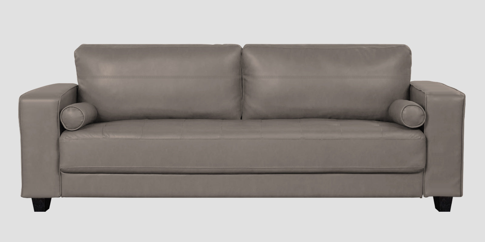 Darwin Leatherette 3 Seater Sofa In Steel Grey Colour - Febonic Living