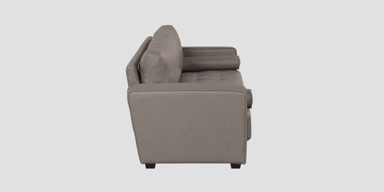 Darwin Leatherette 3 Seater Sofa In Steel Grey Colour - Febonic Living