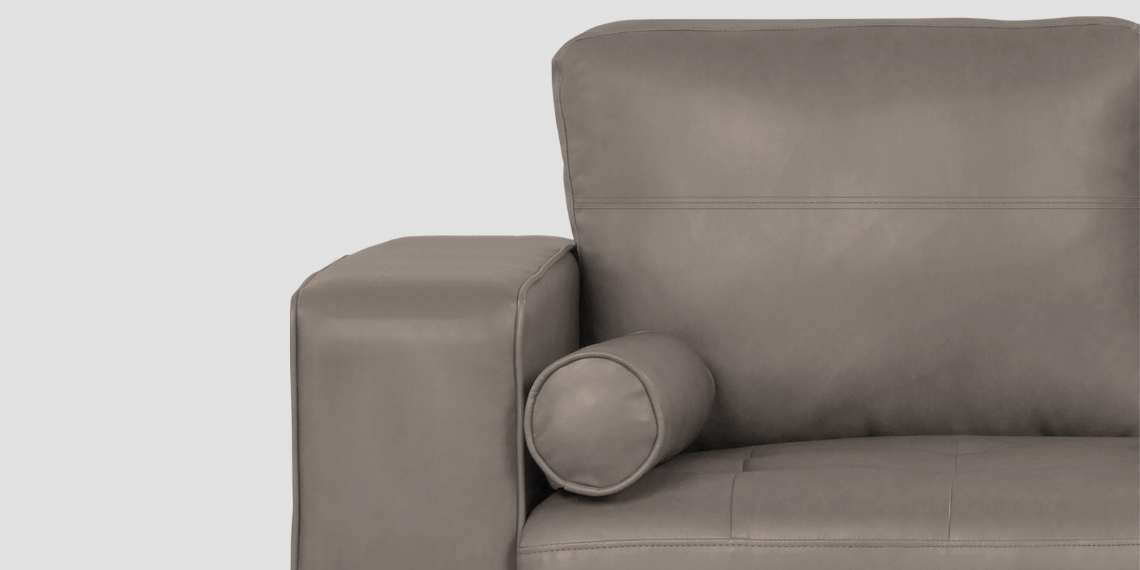 Darwin Leatherette 3 Seater Sofa In Steel Grey Colour - Febonic Living