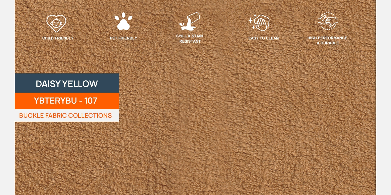 Corny Boucle Fabric 3 Seater Sofa In Daisy Yellow Colour - Febonic Living