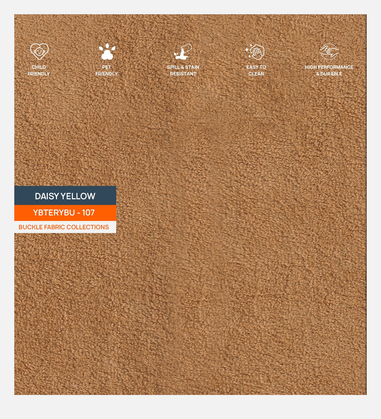 Corny Boucle Fabric 1 Seater Sofa In Daisy Yellow Colour - Febonic Living