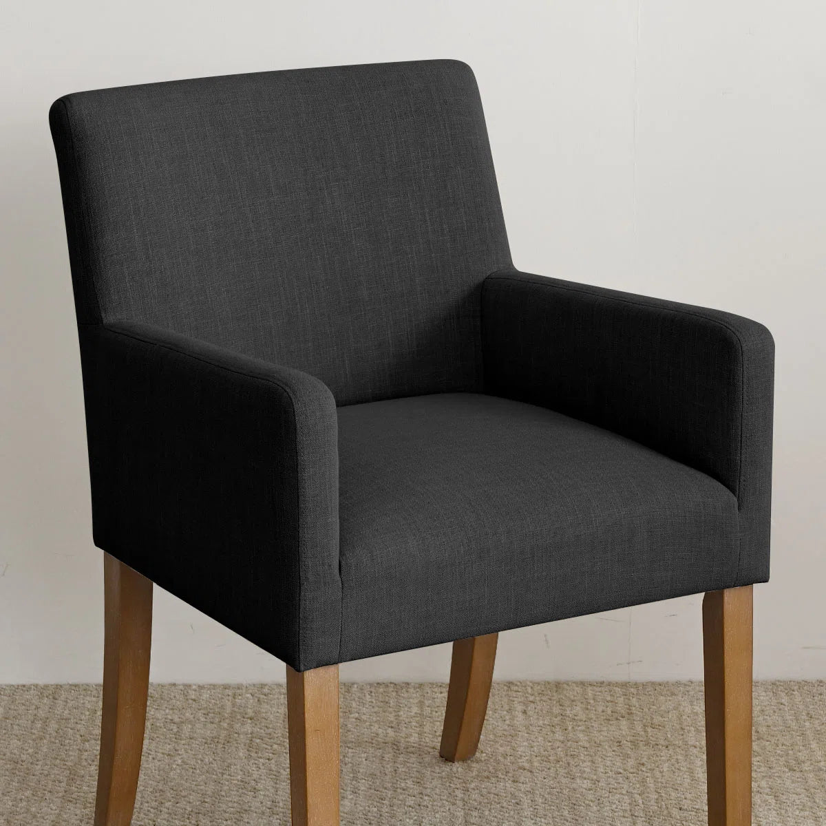 Dante Fabric Dining Chair In Chalk Grey Colour (Set of 2)