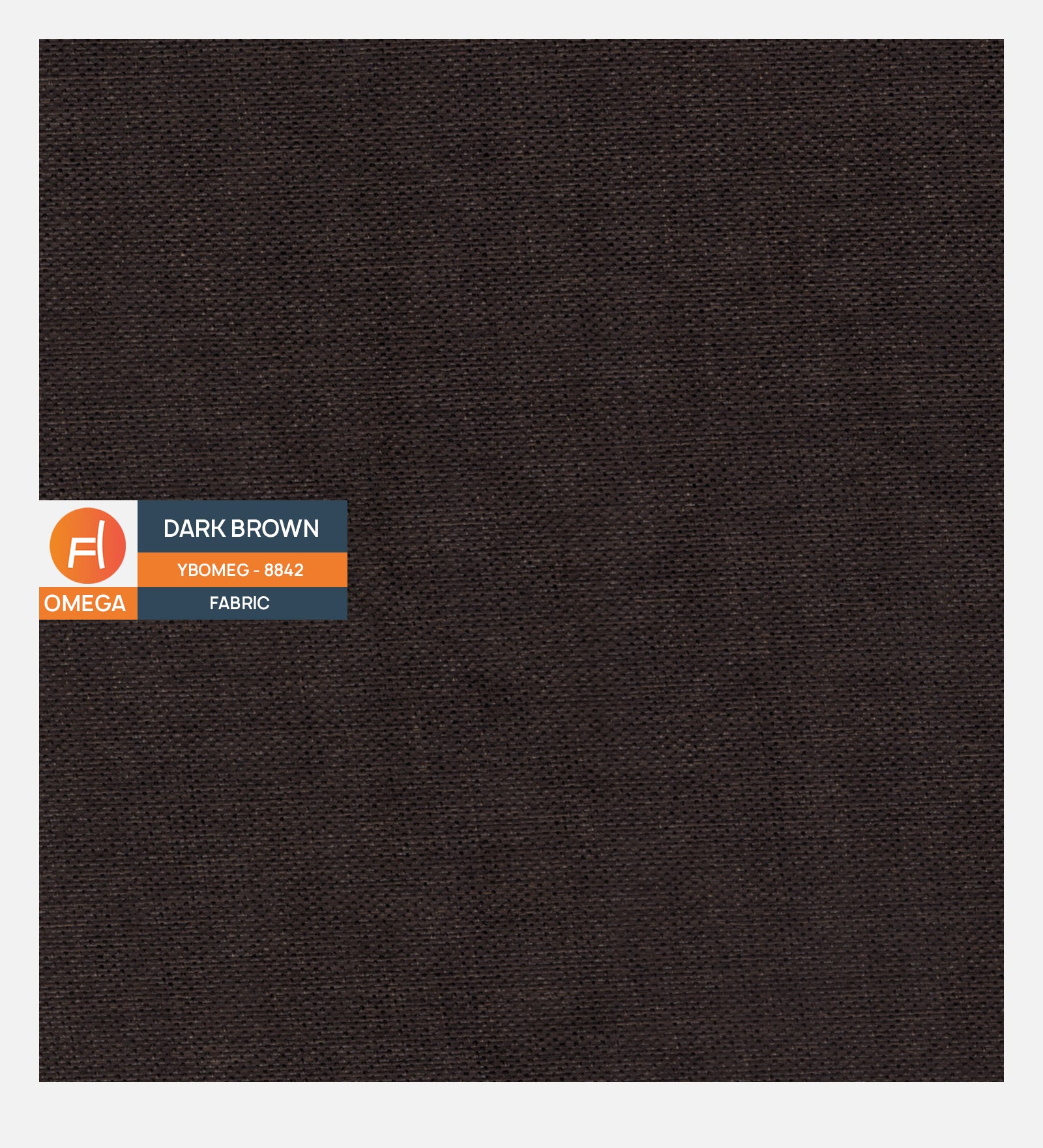 Dark Brown Omega Poly Cotton Fabric
